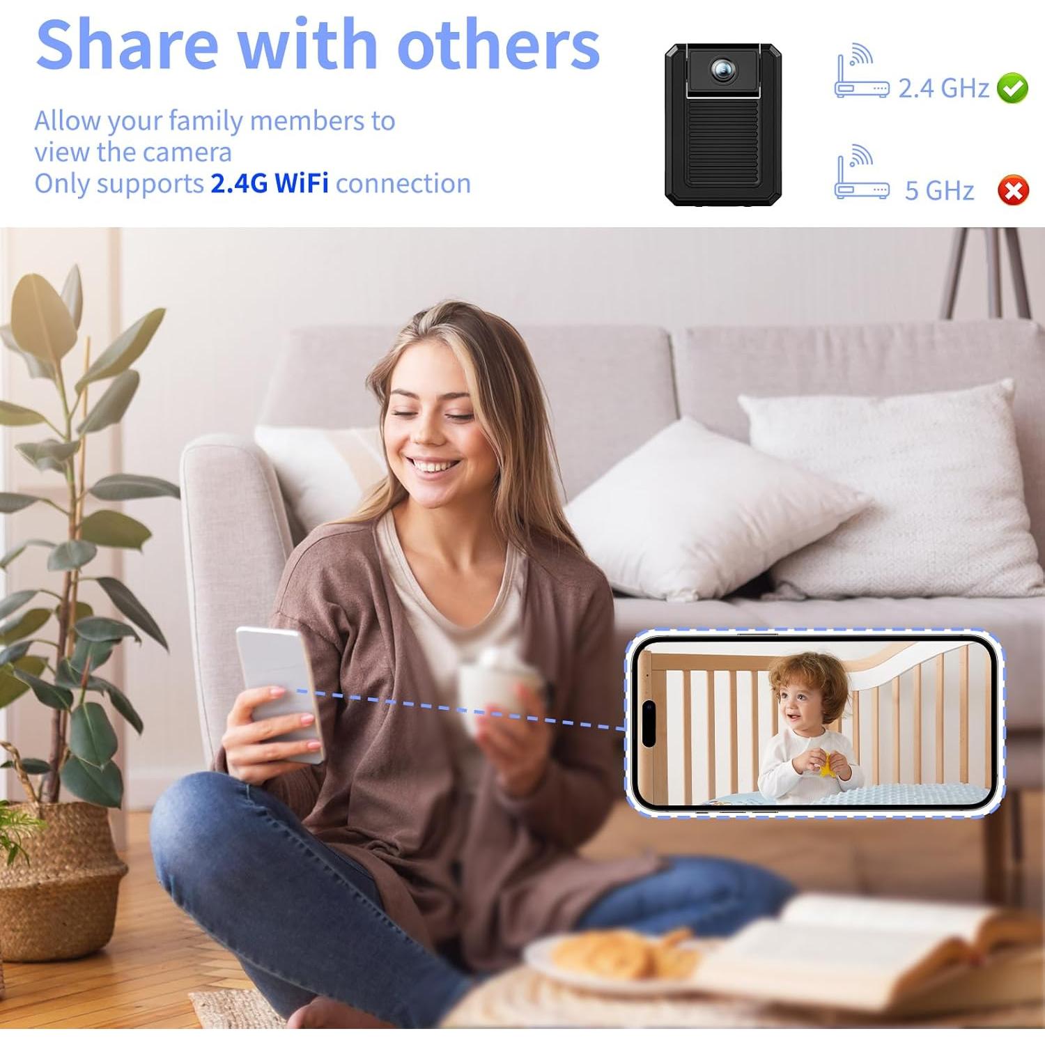 Mini Cámara HD WiFi HowKow J16 con Visión Nocturna 1080p