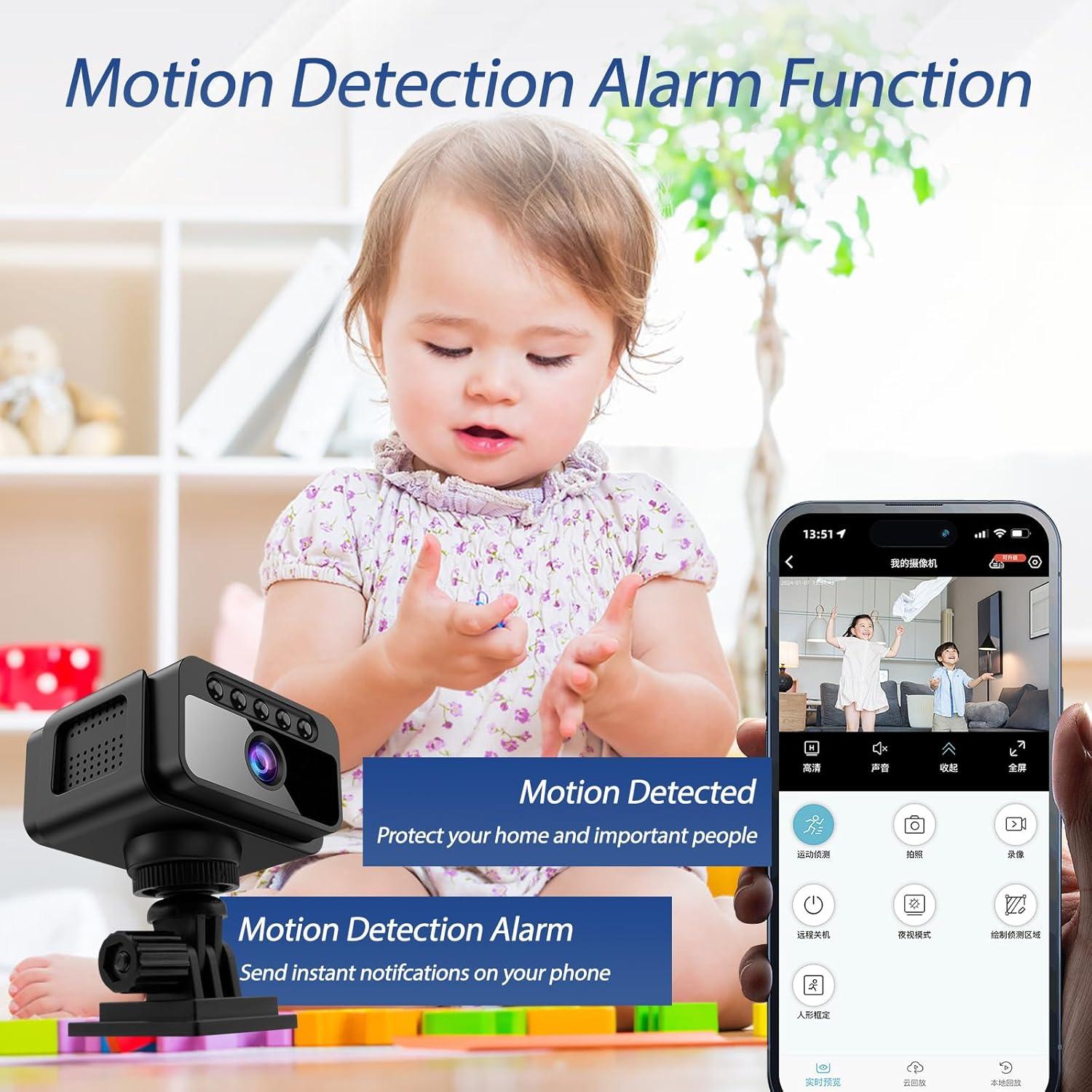 Cámara Inalámbrica WiFi 4K RXIMA con Detección de Movimiento