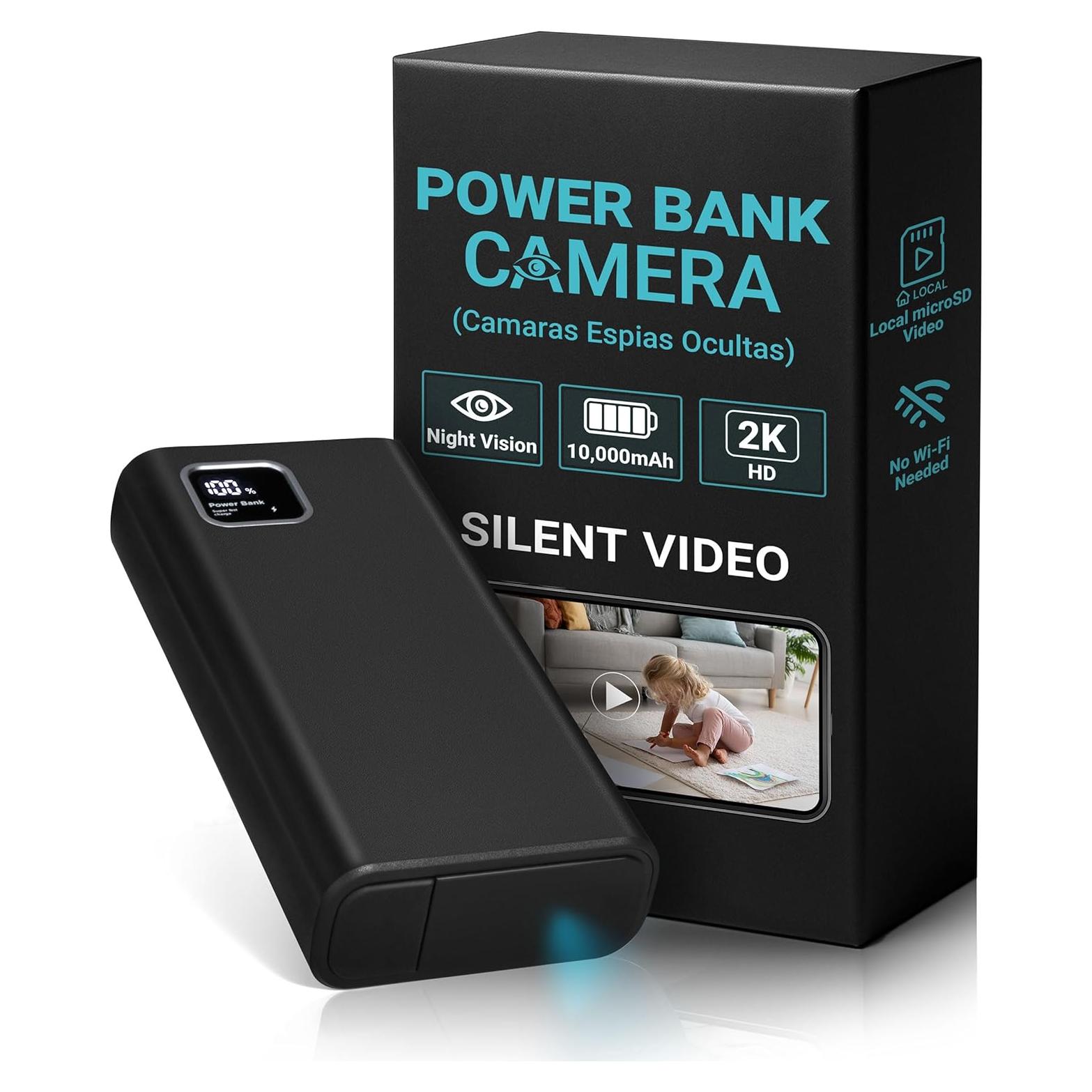 Cámara de Seguridad 2K HD Zygnatek con Banco de Energía 10,000mAh