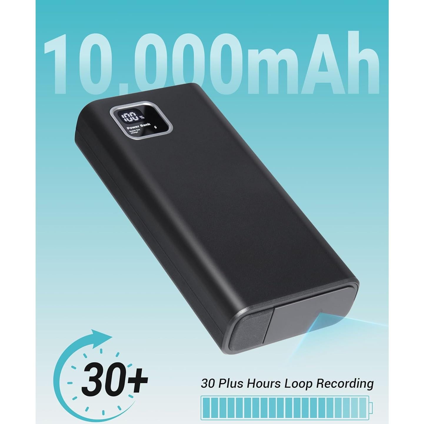 Cámara de Seguridad 2K HD Zygnatek con Banco de Energía 10,000mAh