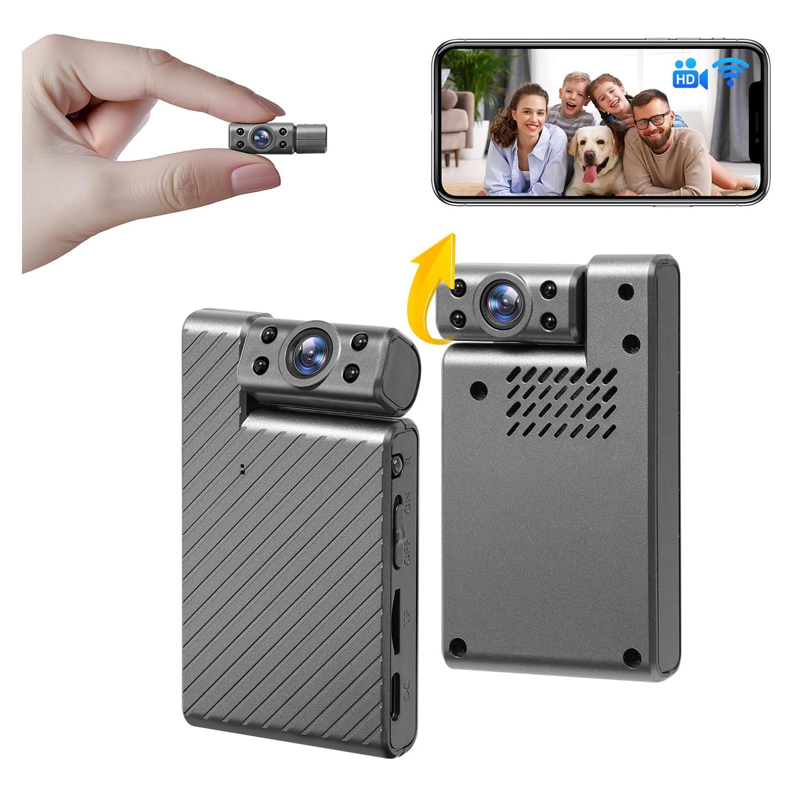 Mini Cámara Inalámbrica HD 1080p KANUIMA Plata con Visión Nocturna