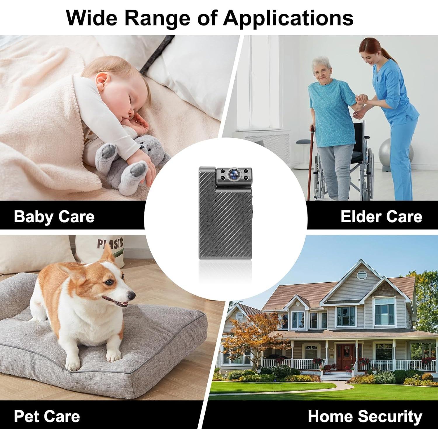 Mini Cámara Inalámbrica HD 1080p KANUIMA Plata con Visión Nocturna