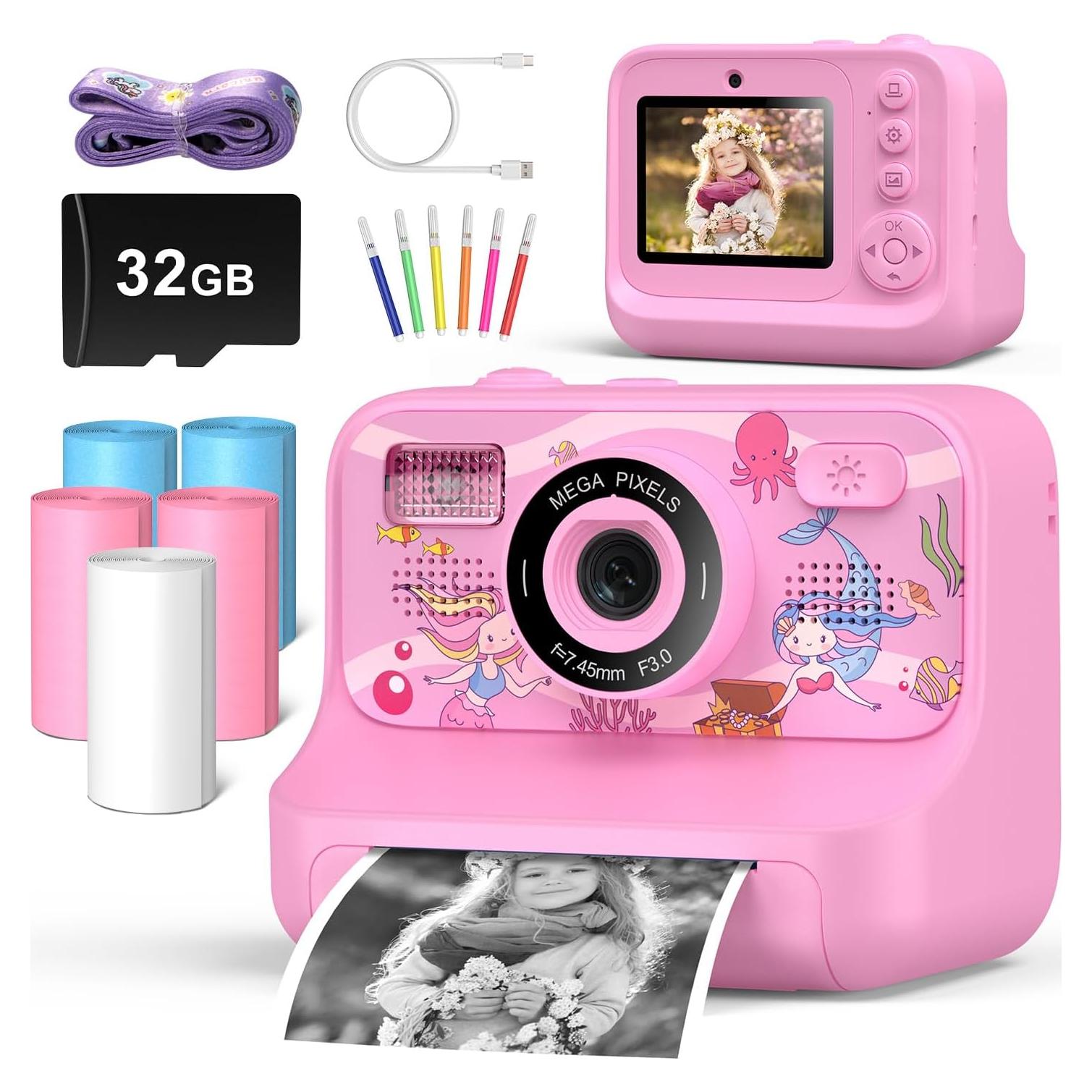 Cámara Instantánea para Niños Z12 1080P HD con Impresora