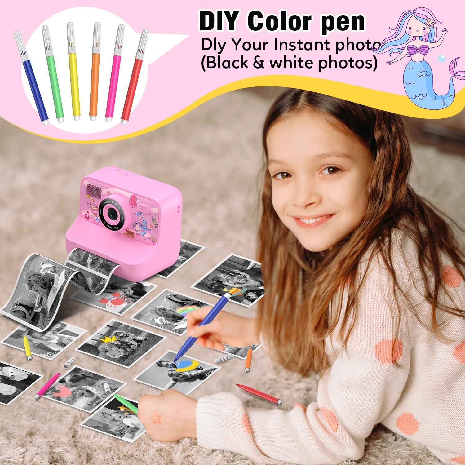 Cámara Instantánea para Niños Z12 1080P HD con Impresora