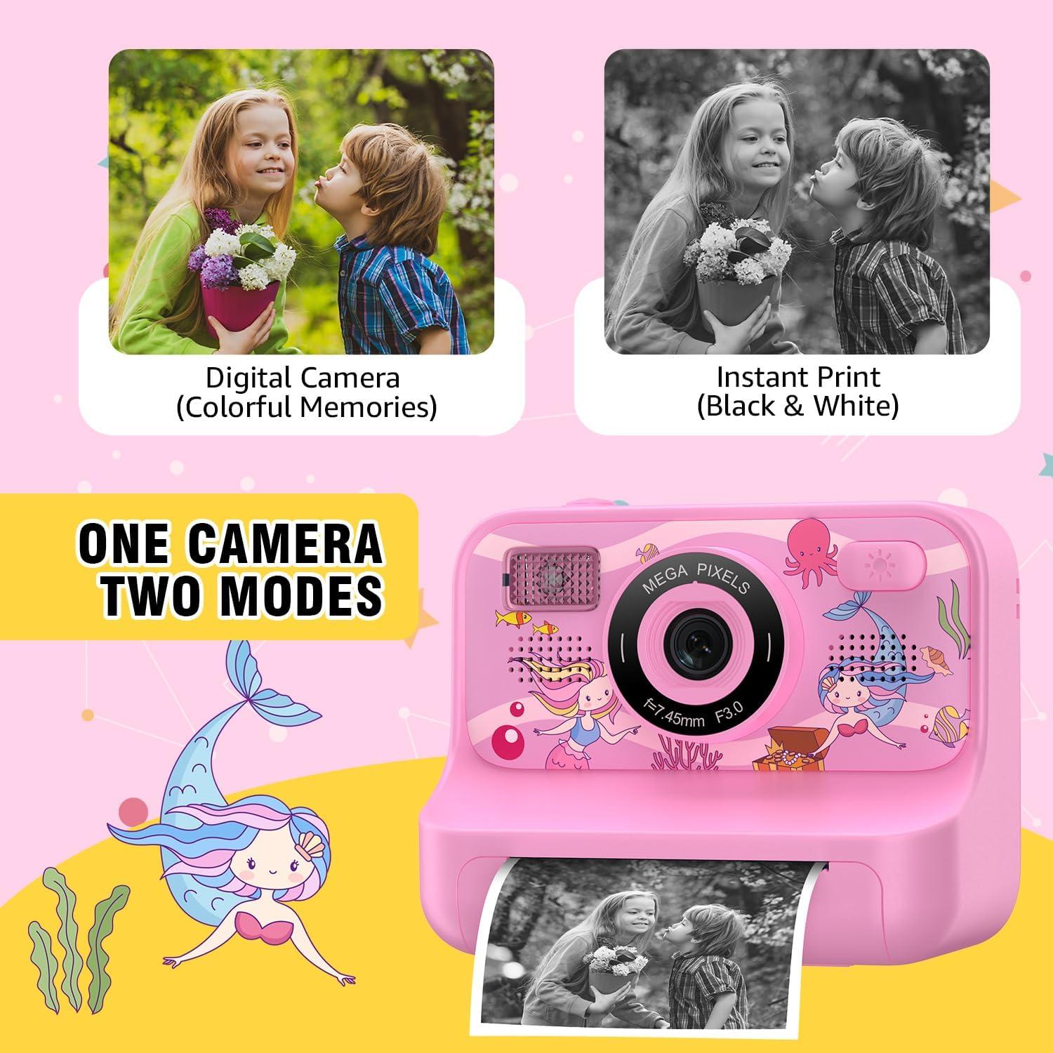 Cámara Instantánea para Niños Z12 1080P HD con Impresora