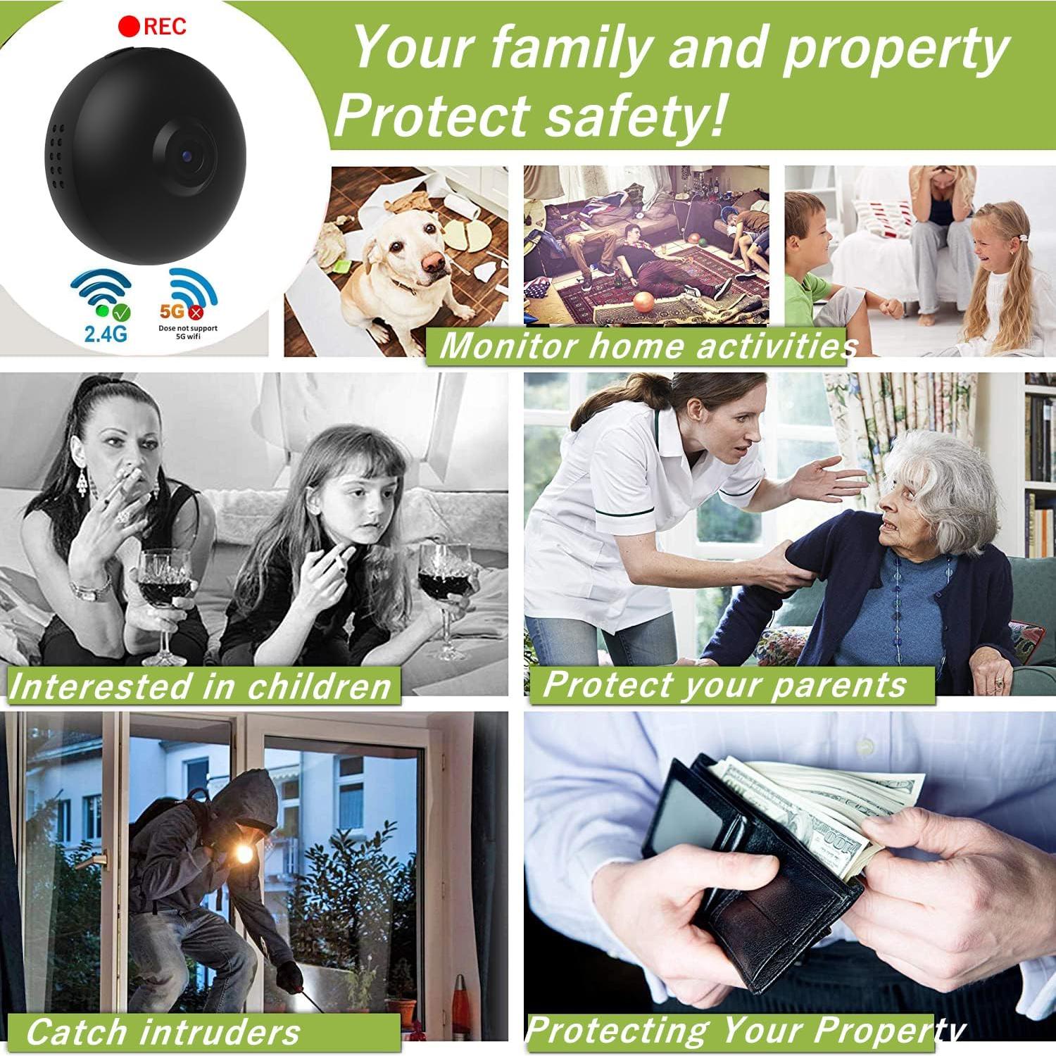 Cámara de Seguridad Mini WiFi 4K Genérico con Visión Nocturna