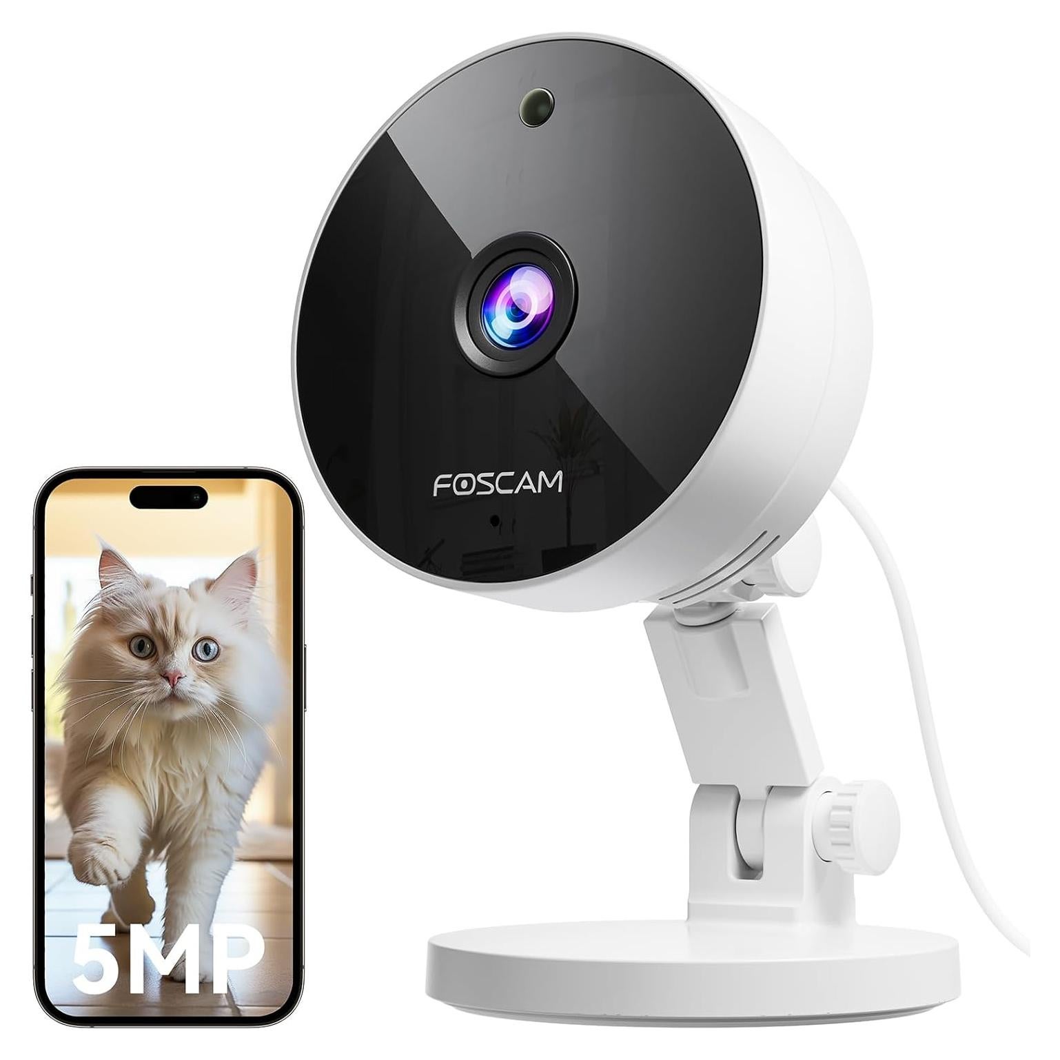 Cámara de Seguridad FOSCAM C5M 3K 5MP WiFi Interior con Zoom 20X