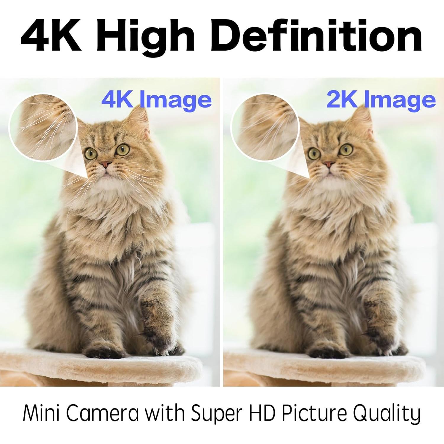 Mini Cámara Nanny WiFi 4K Hoyaliro con Visión Nocturna