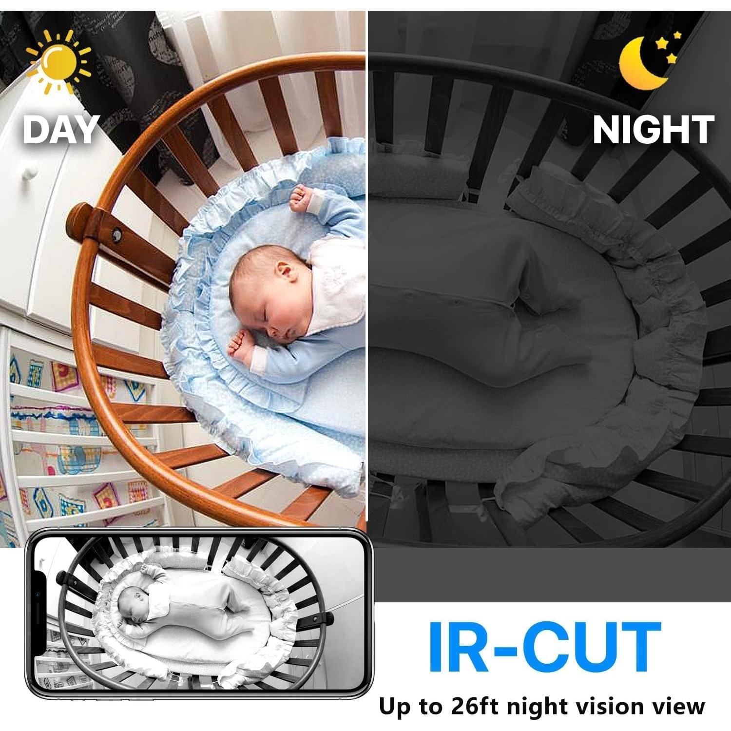 Cámara de Seguridad Inalámbrica Rettru QH5 HD 1080P con Visión Nocturna