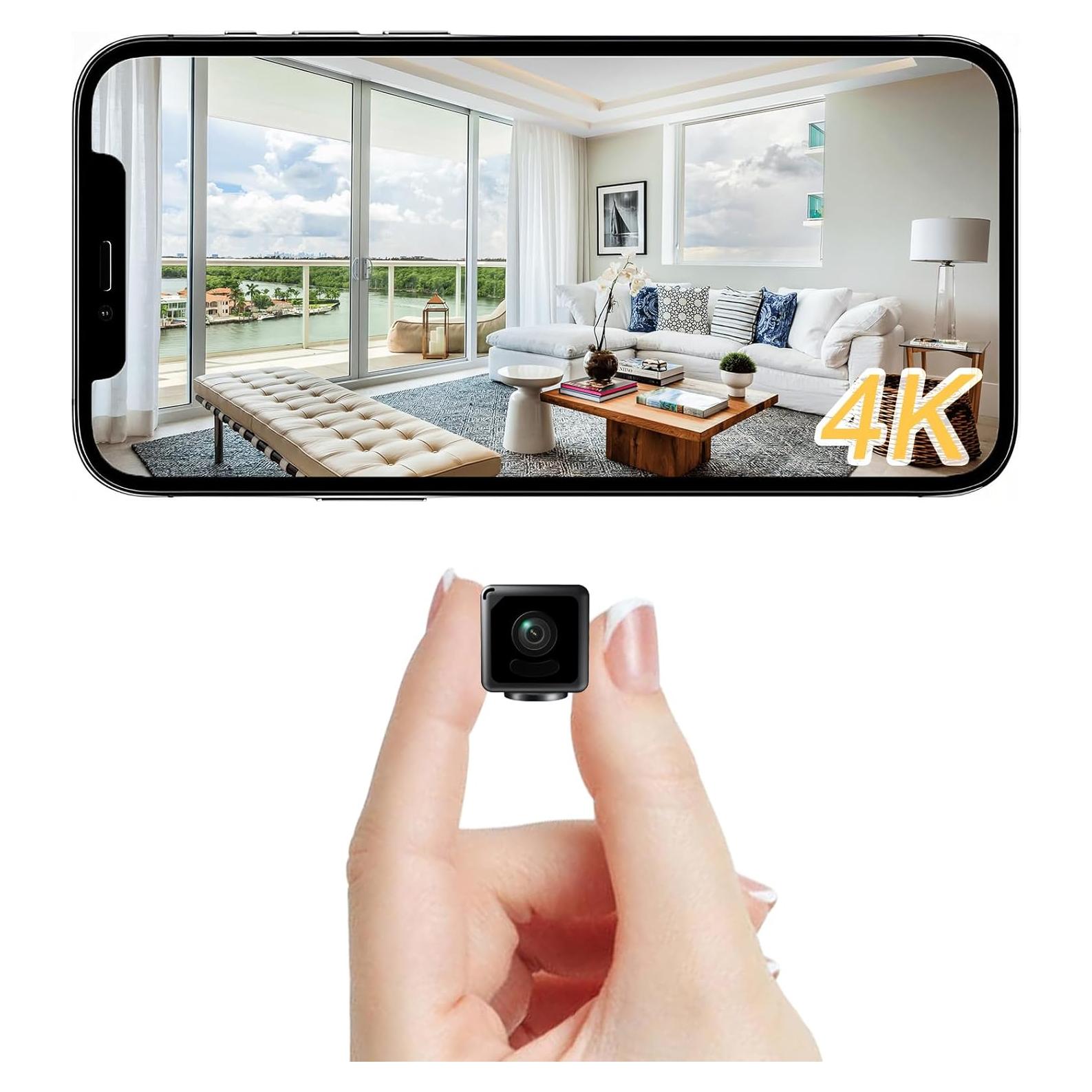 Mini Cámara Inalámbrica 4K Terura con Visión Nocturna y WiFi