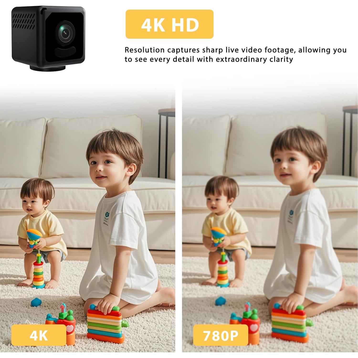 Mini Cámara Inalámbrica 4K Terura con Visión Nocturna y WiFi