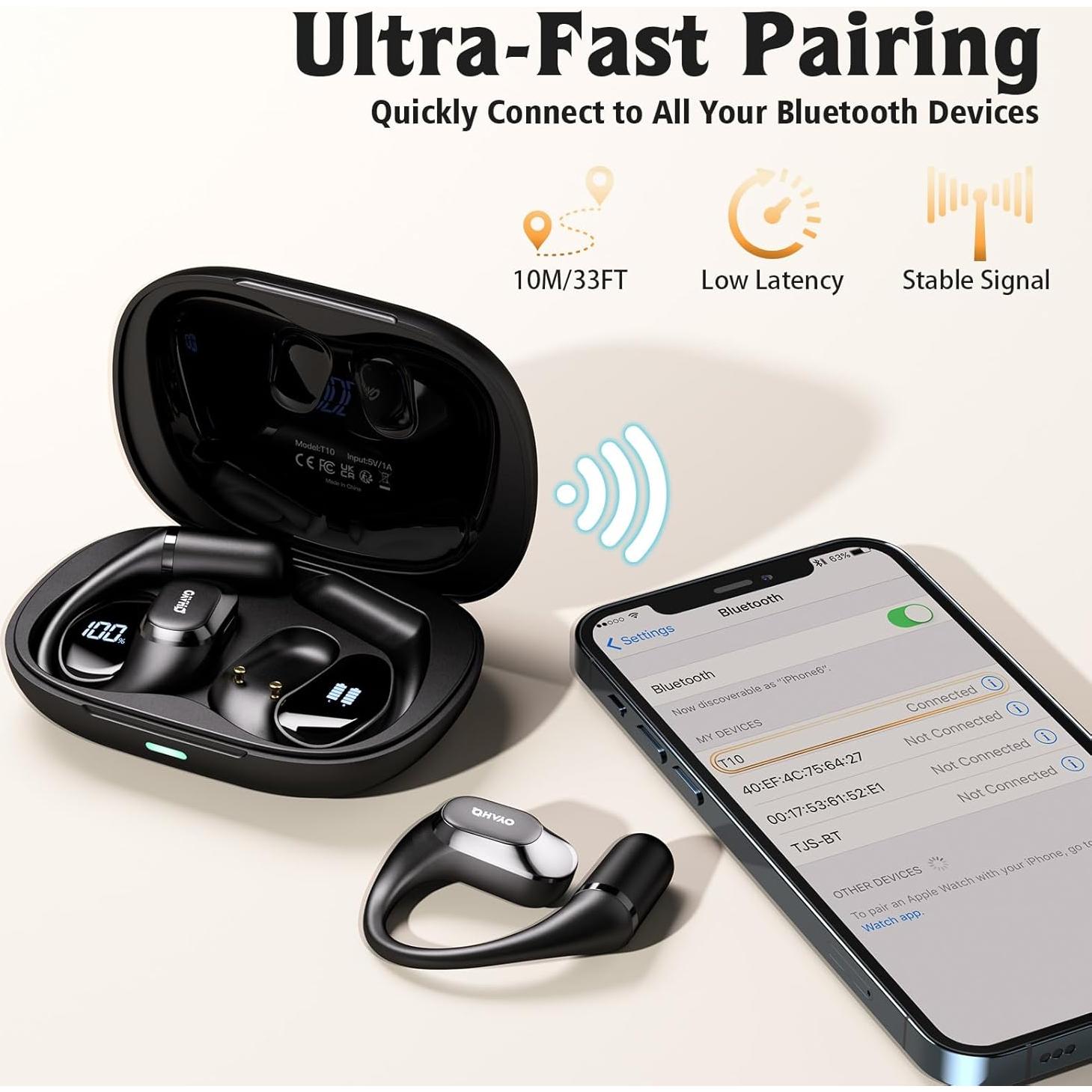 Auriculares Bluetooth 5.4 Ohayo T10 de Oído Abierto IPX6