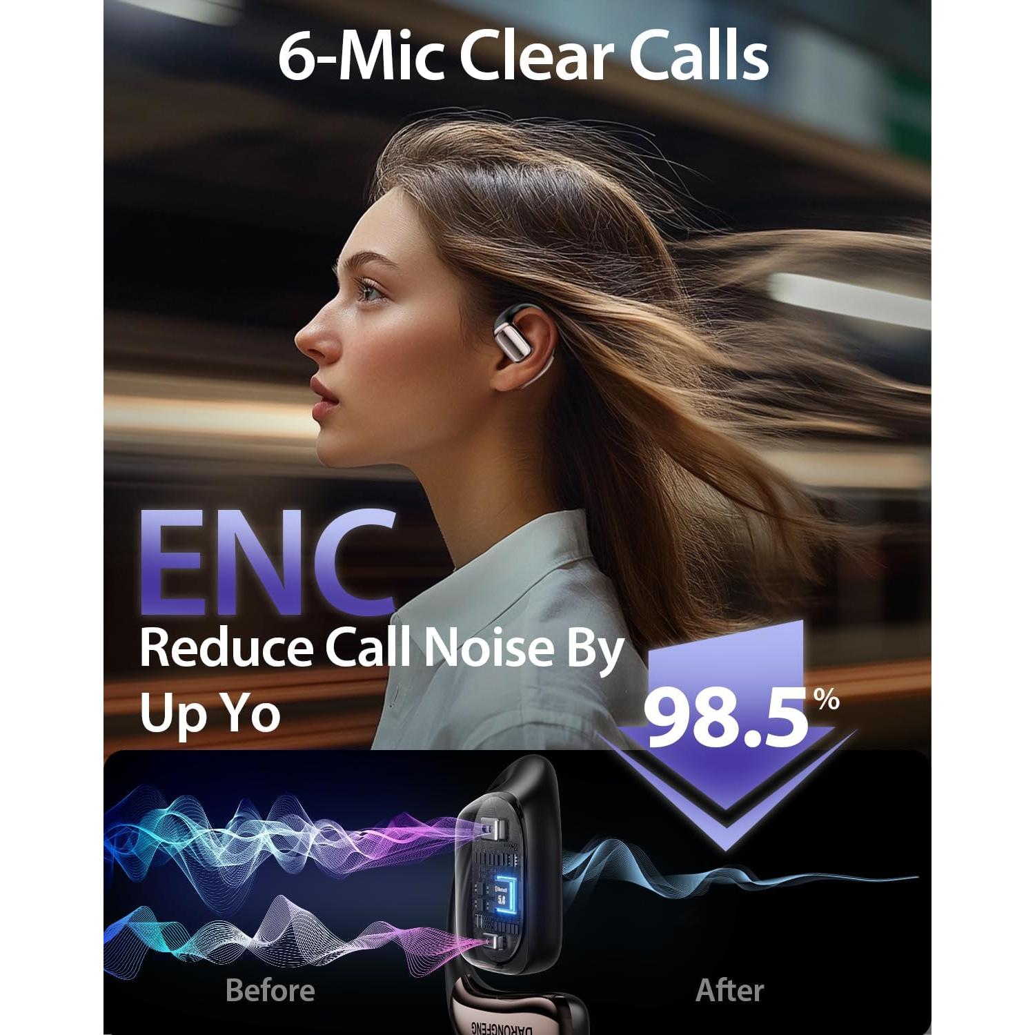 Auriculares Inalámbricos Bluetooth DARONGFENG G303S-BK con Estuche