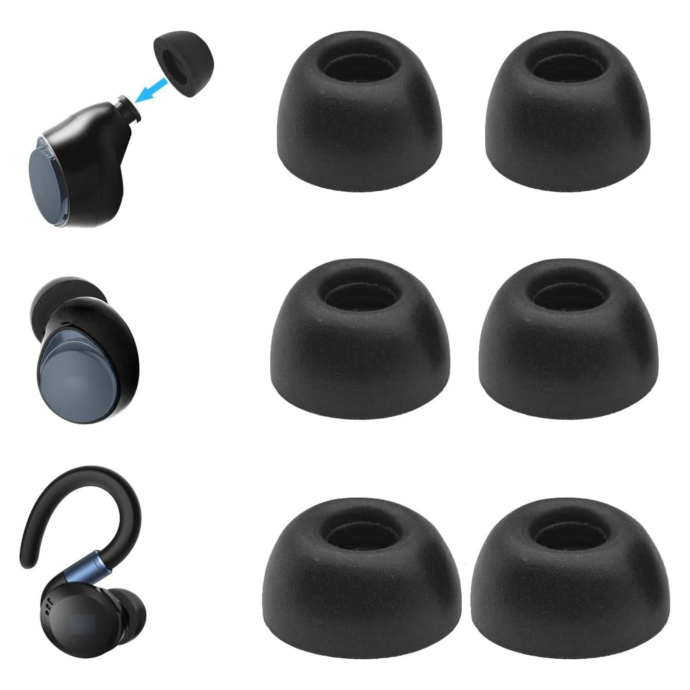 Espumas de Reemplazo Klowcok para Auriculares Anker Soundcore S/M/L