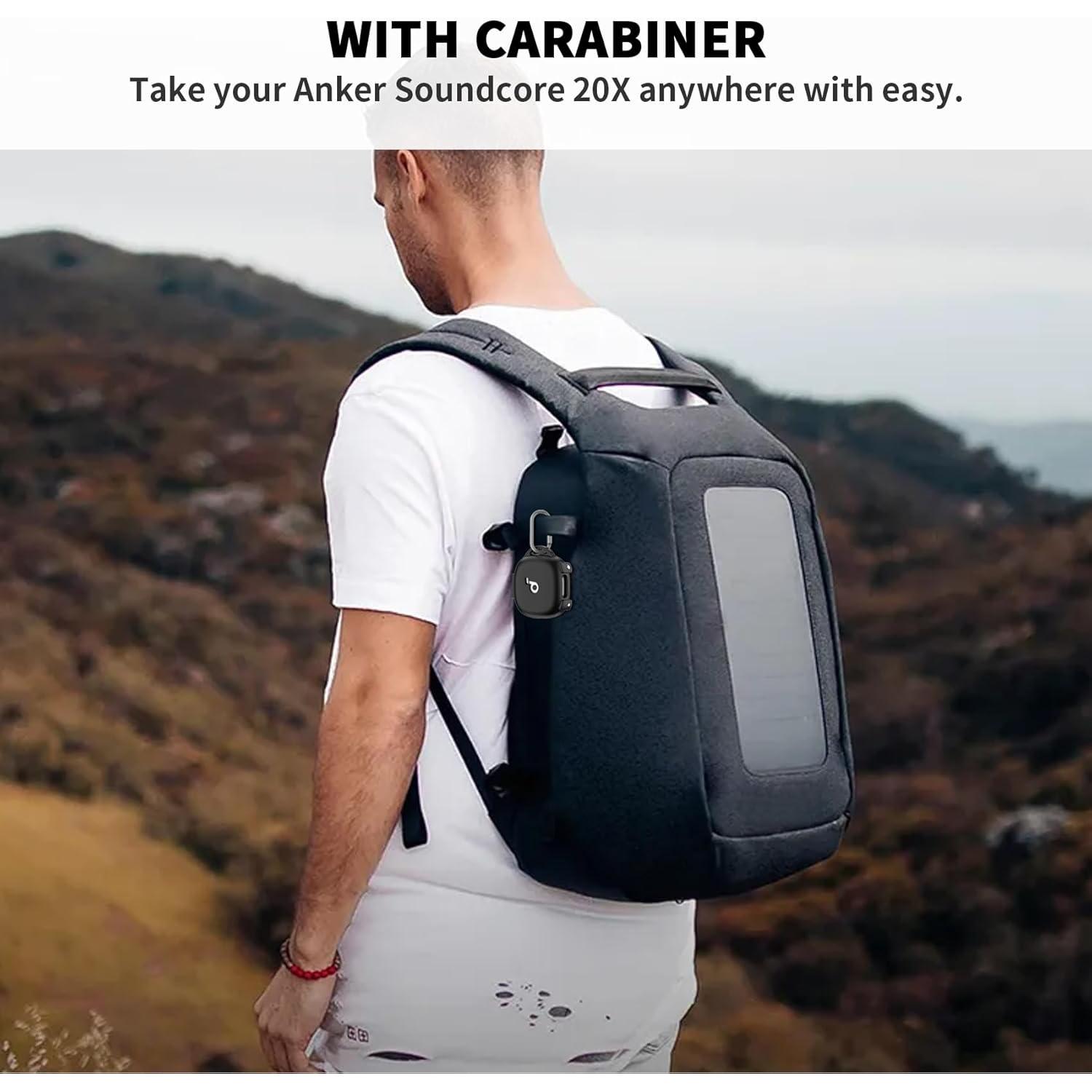 Funda de Silicona Genérica para Auriculares Anker Soundcore X20 - Protección Completa y Mosquetón