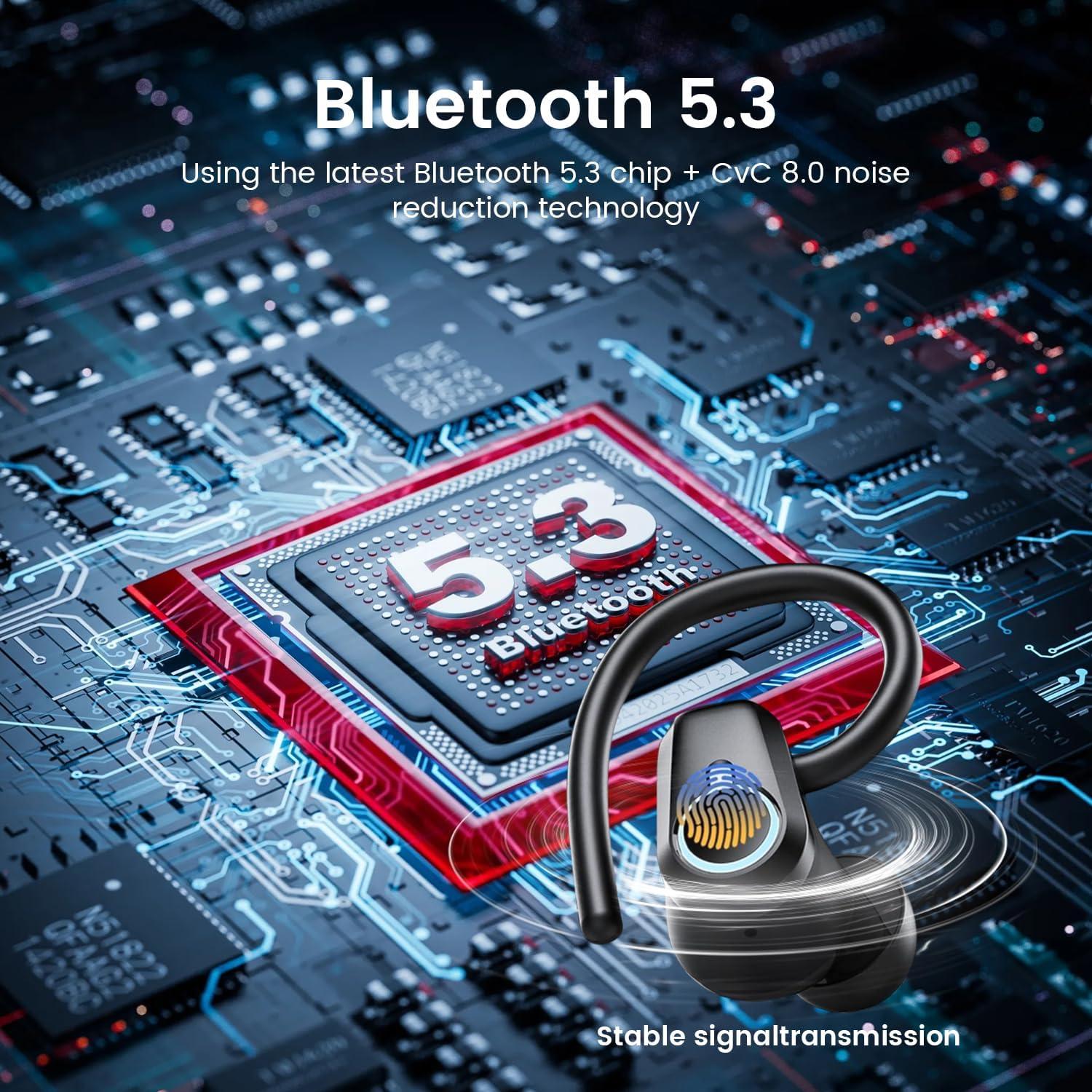 Auriculares Inalámbricos Bluetooth PWTEK HE-059 IPX7 50h