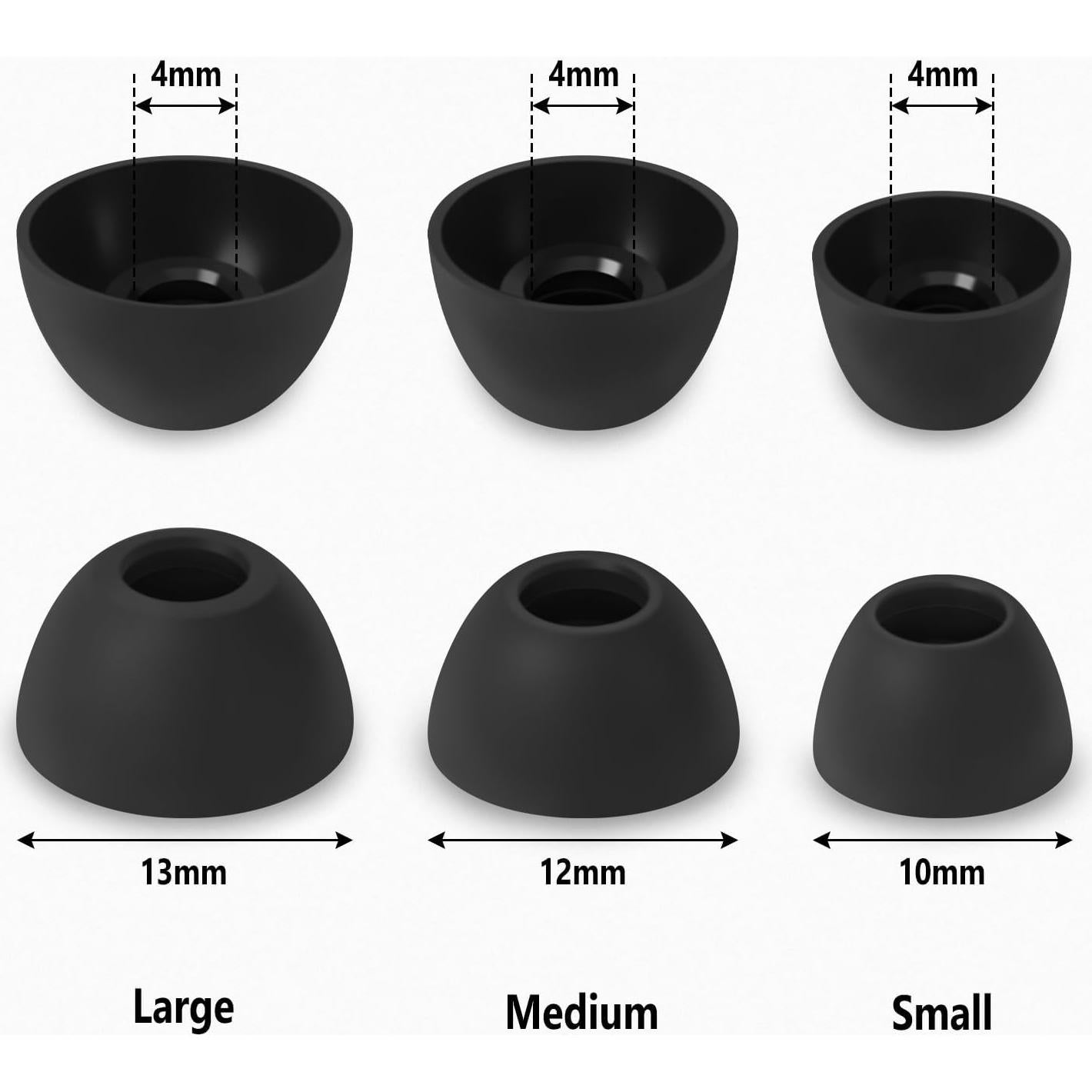 Puntas de Silicona Geiomoo para Auriculares Anker Soundcore Sport X20 (Negro, L/M/S)