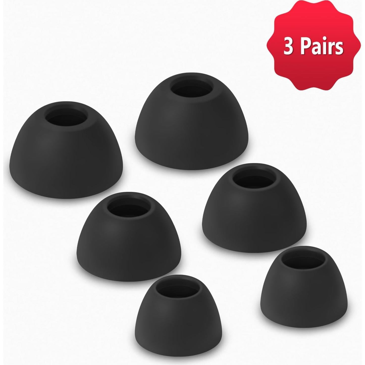 Puntas de Silicona Geiomoo para Auriculares Anker Soundcore Sport X20 (Negro, L/M/S)