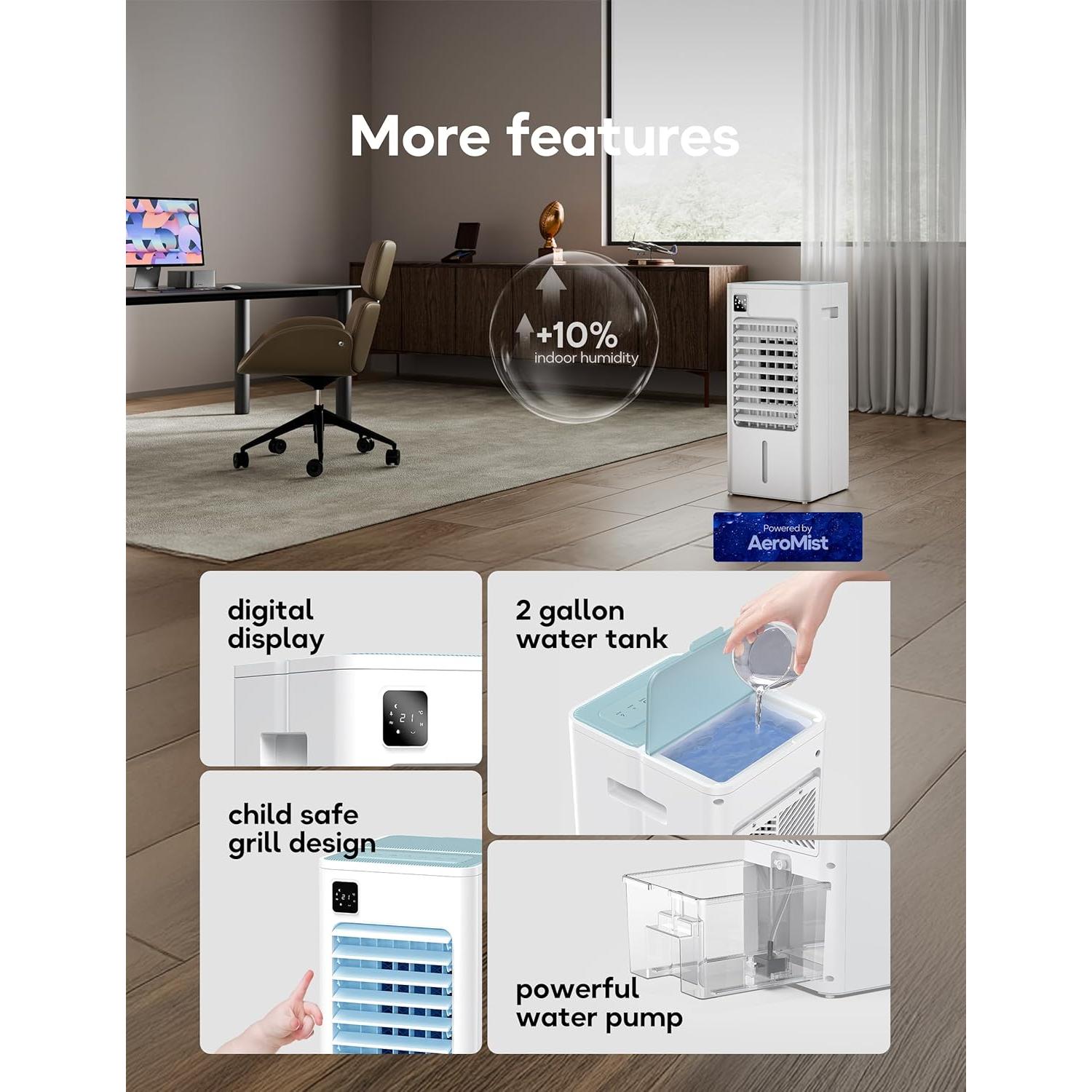 Aire Acondicionado Portátil AEROZY BUMAI 61.7 cm 3-en-1