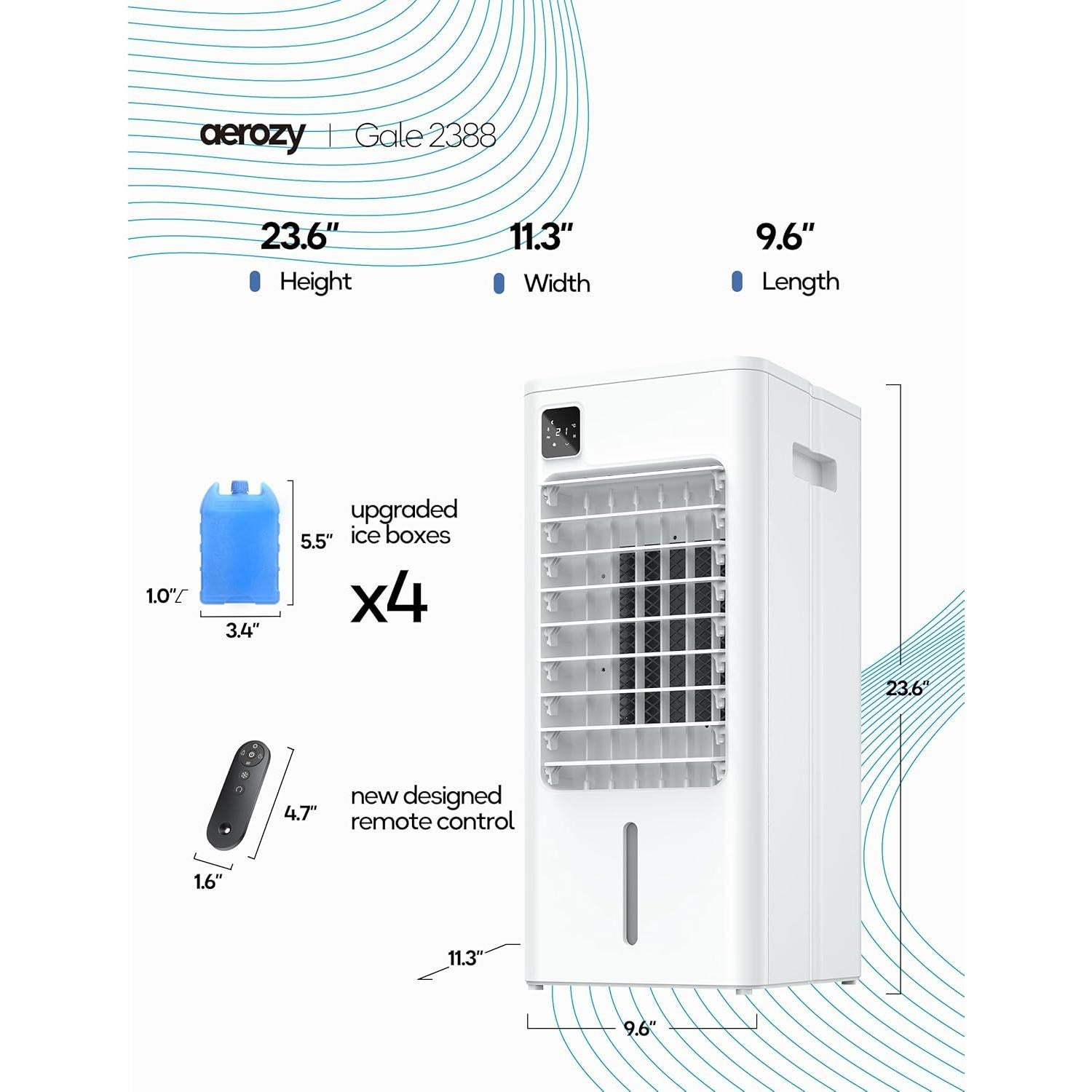 Aire Acondicionado Portátil AEROZY BUMAI 61.7 cm 3-en-1
