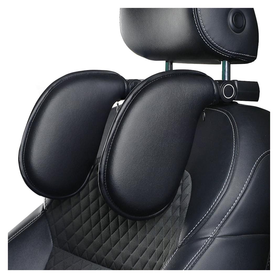 Cojín de Reposacabezas Ajustable PartsTo para Viajes - Negro