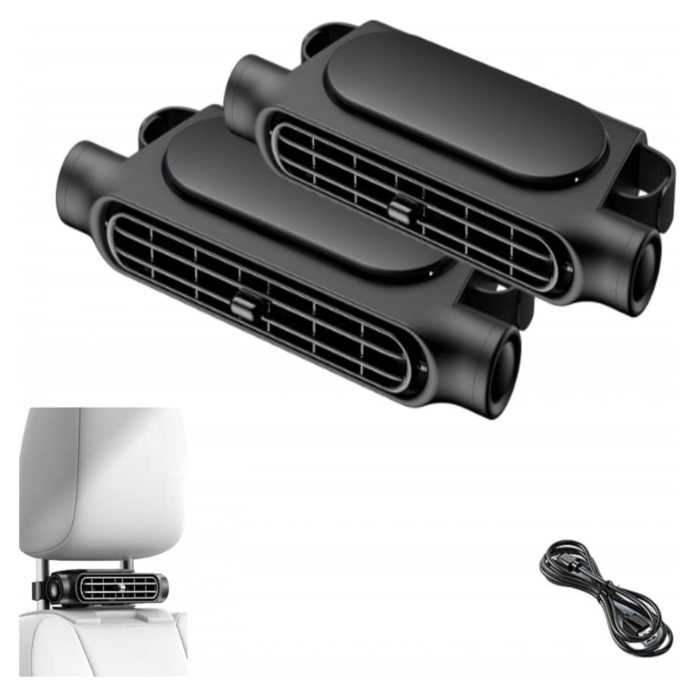Ventilador de reposacabezas Loisdaro para coche 2pcs USB