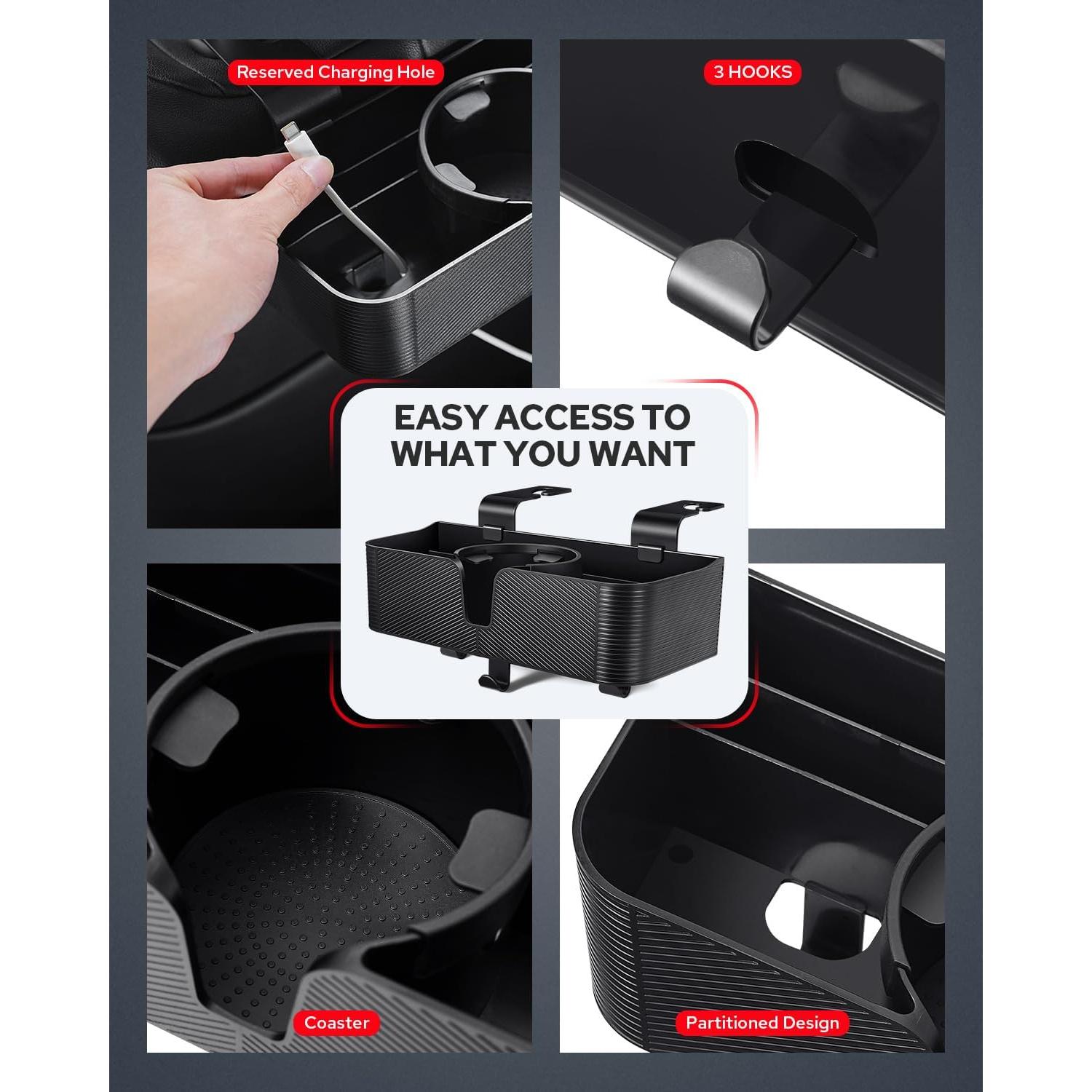 Organizador de Respaldo de Asiento de Coche Benlari Negro 3 en 1