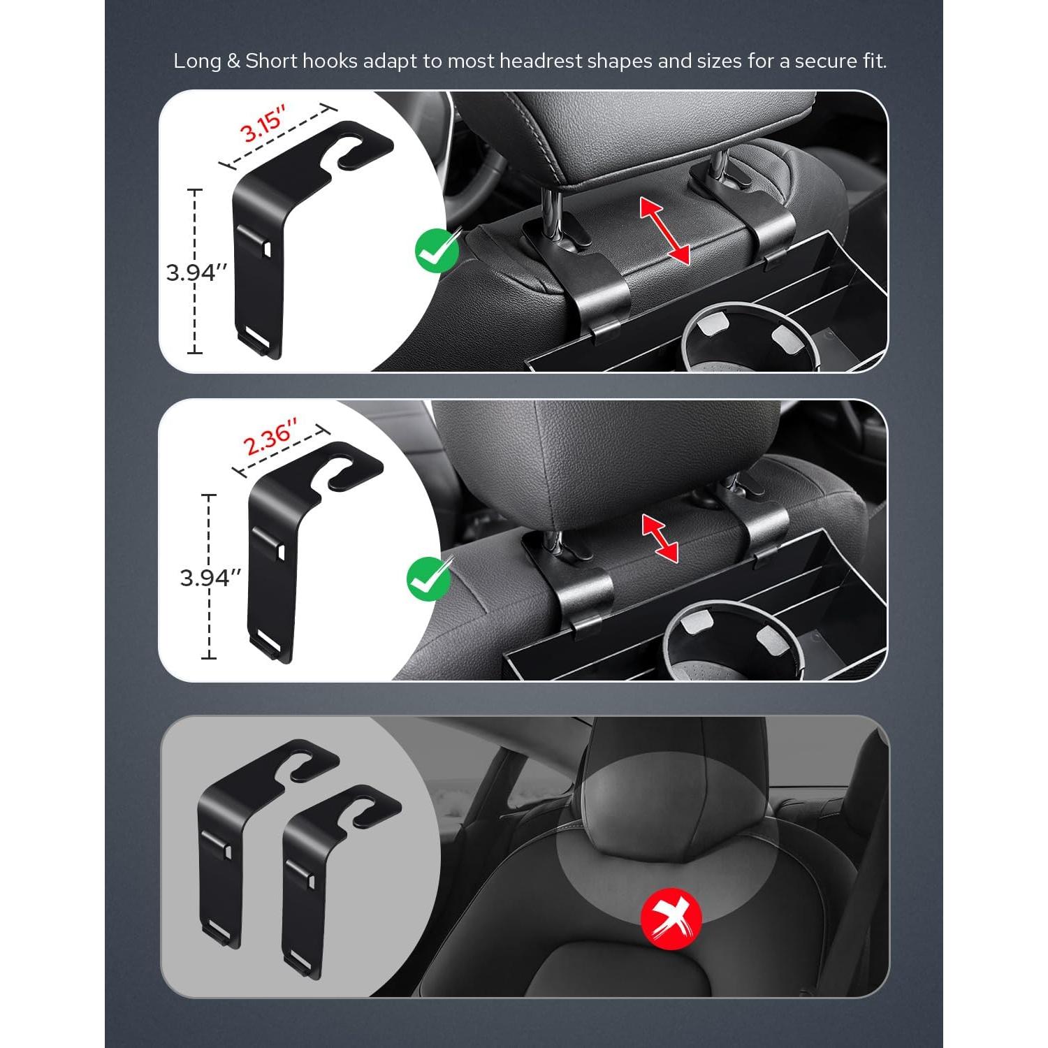 Organizador de Respaldo de Asiento de Coche Benlari Negro 3 en 1