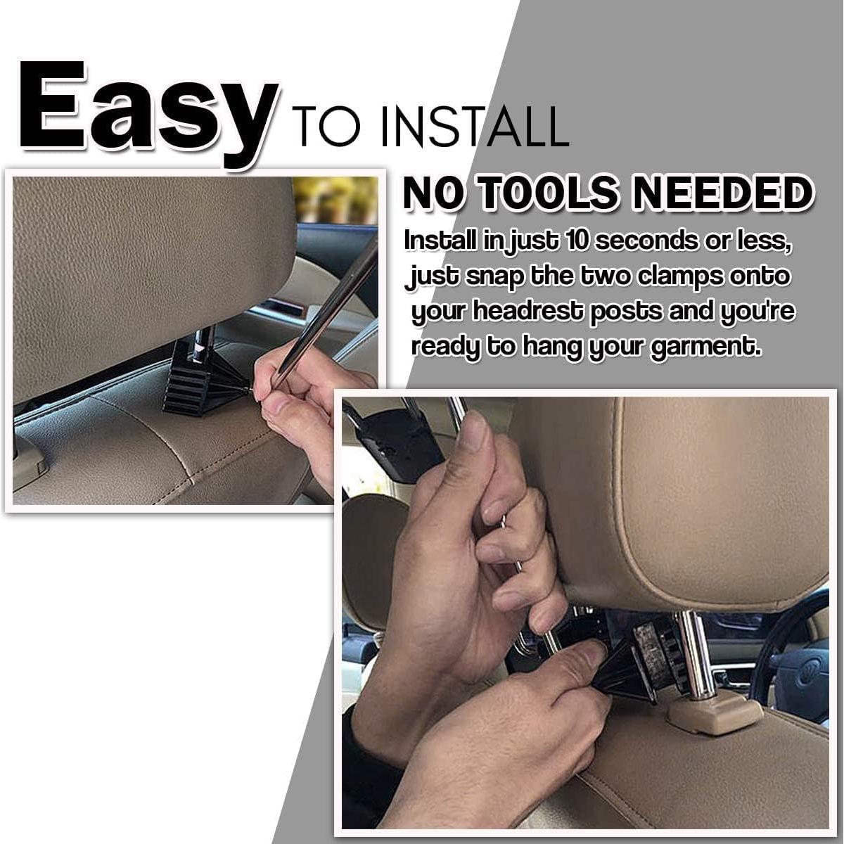 Perchero de Cabeza para Auto ZONETECH Metal Cromado