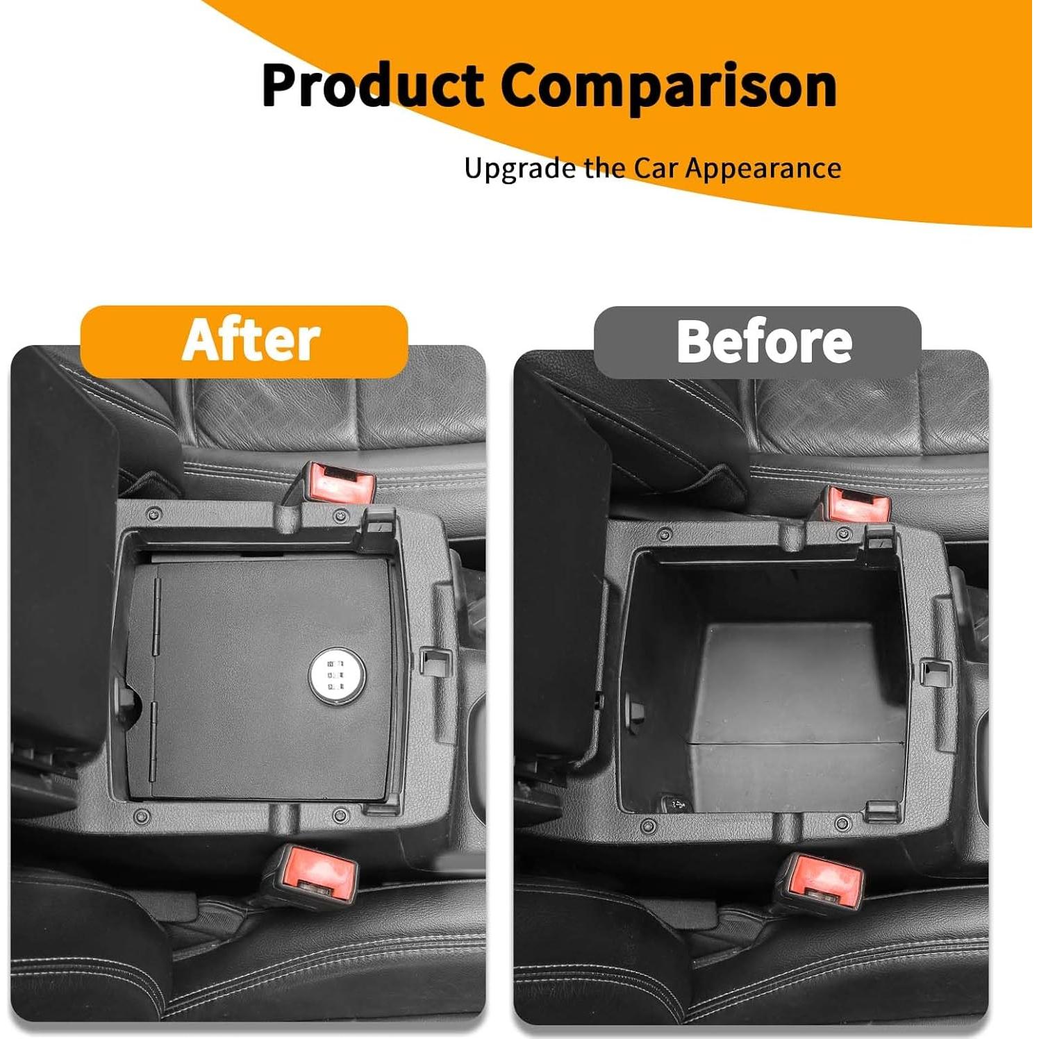 Caja de Almacenamiento Hoolcar con Cerradura para Jeep Wrangler JL 2018-2024