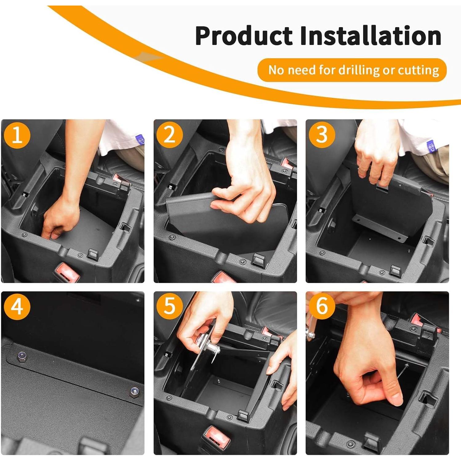 Caja de Almacenamiento Hoolcar con Cerradura para Jeep Wrangler JL 2018-2024