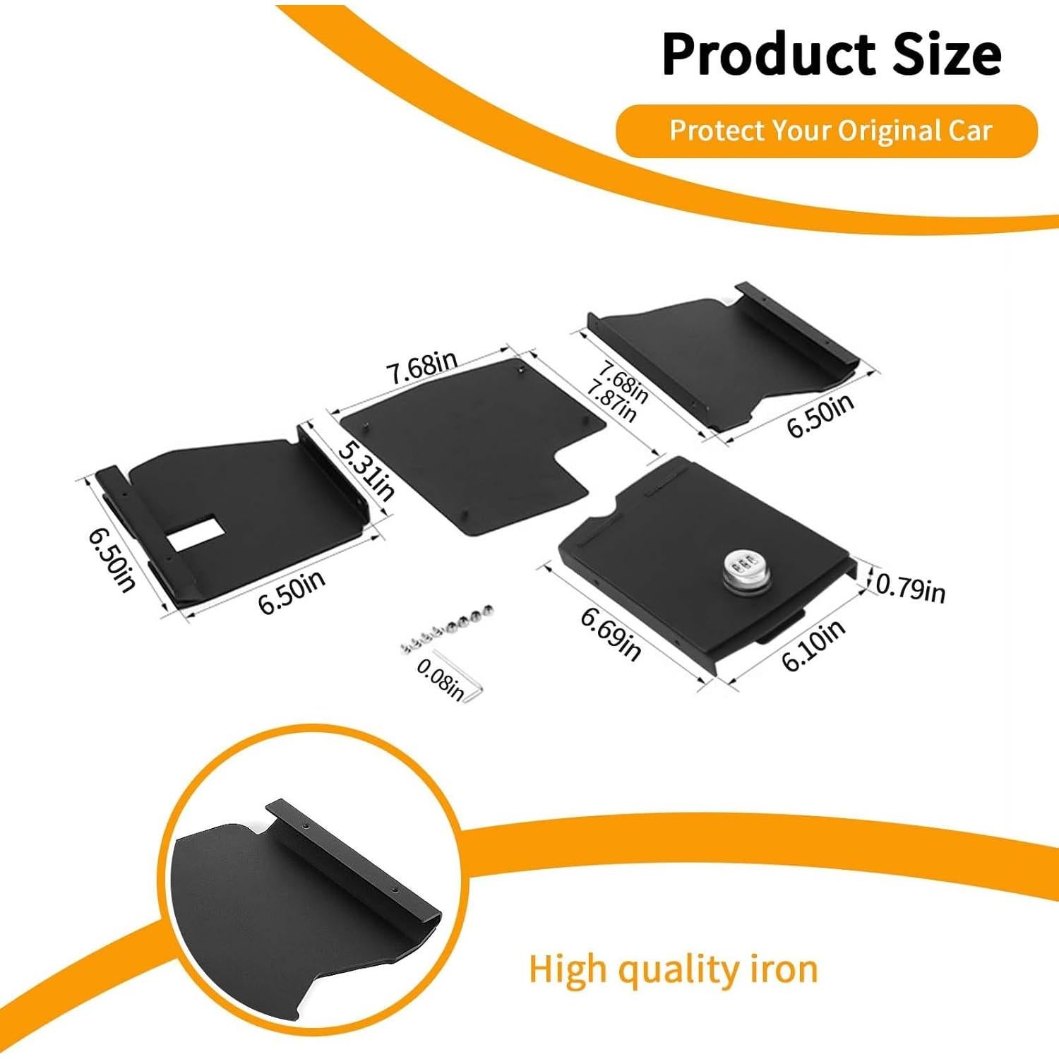 Caja de Almacenamiento Hoolcar con Cerradura para Jeep Wrangler JL 2018-2024
