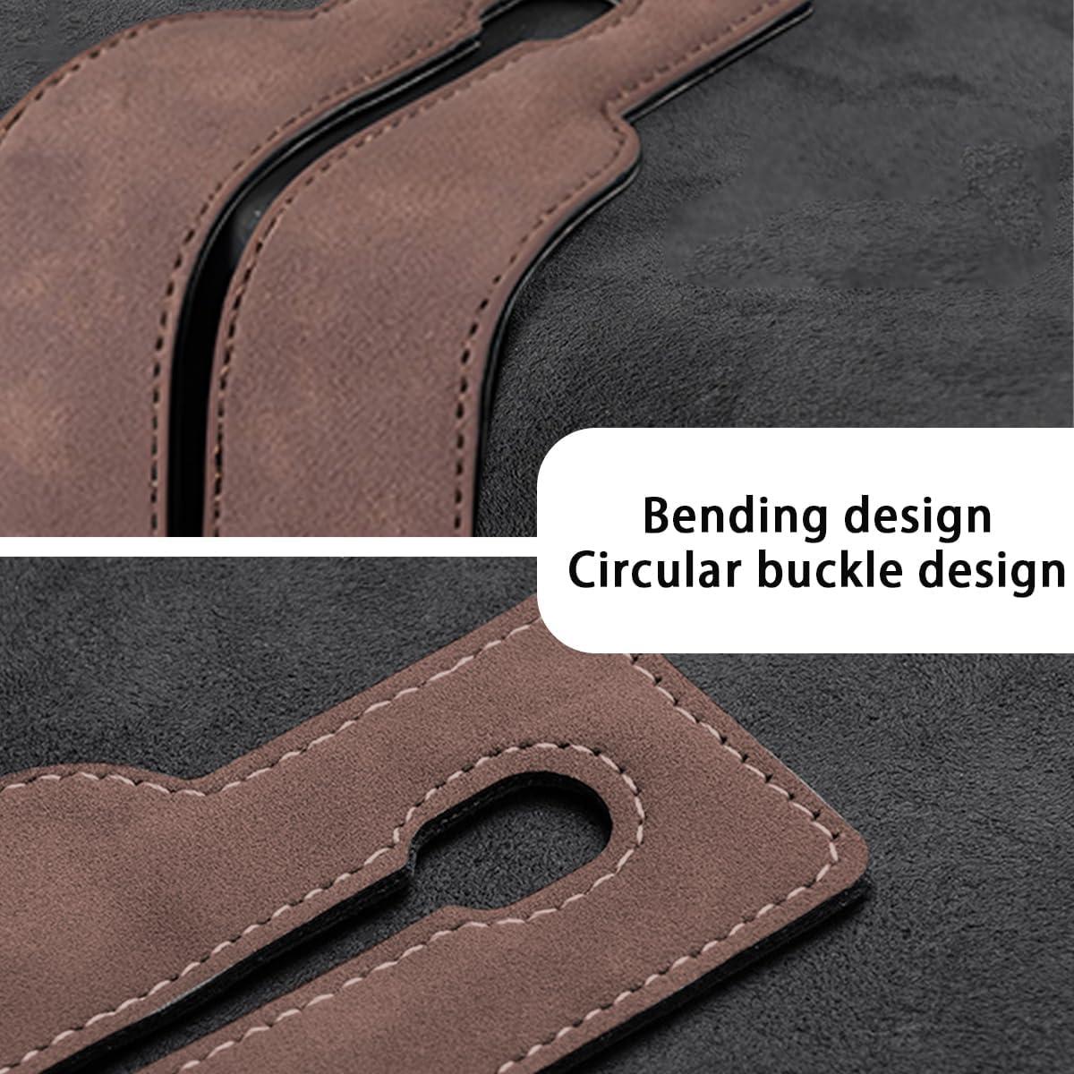 2PCS Bling Car Seat Headrest Hook, Crystal Rhinestone Vehicle Seat Back Storage Hanger for Coats Grocery Handbag, Diamond Auto Interior Organization Hook, Universal for Most Cars (Dark Brown)