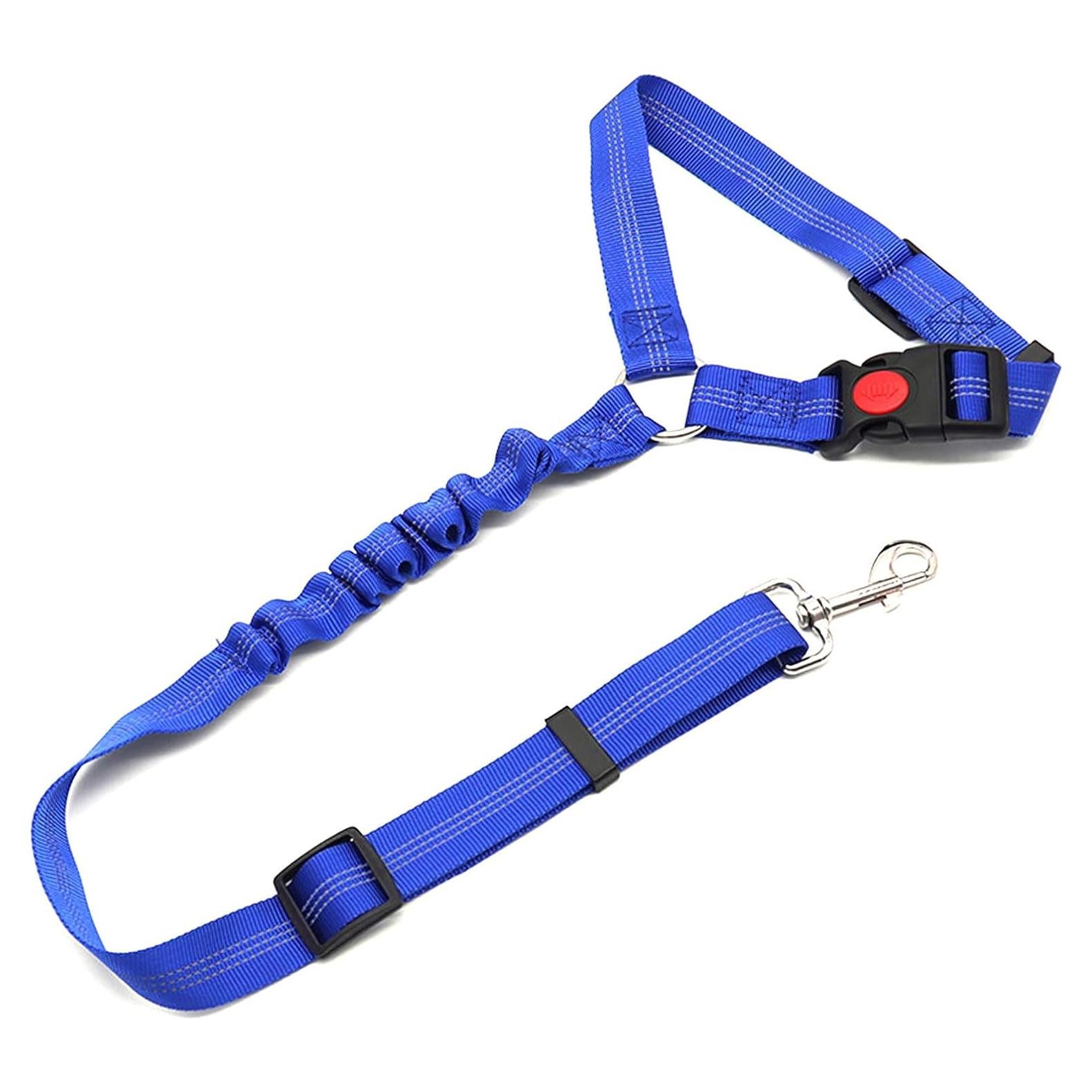 Cinturón de Seguridad Ajustable para Mascotas Taokechel Azul