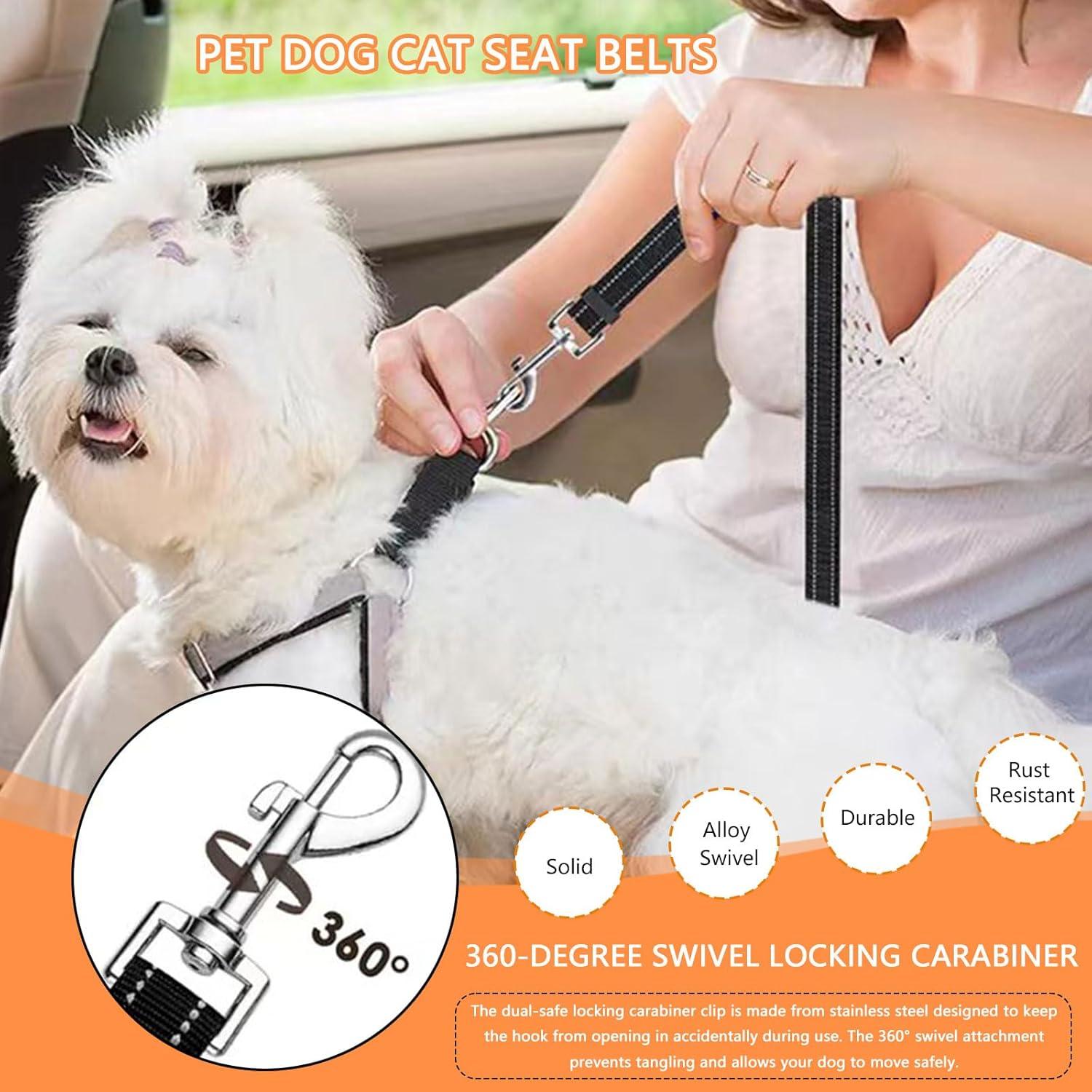 Cinturón de Seguridad Ajustable para Mascotas Taokechel Azul