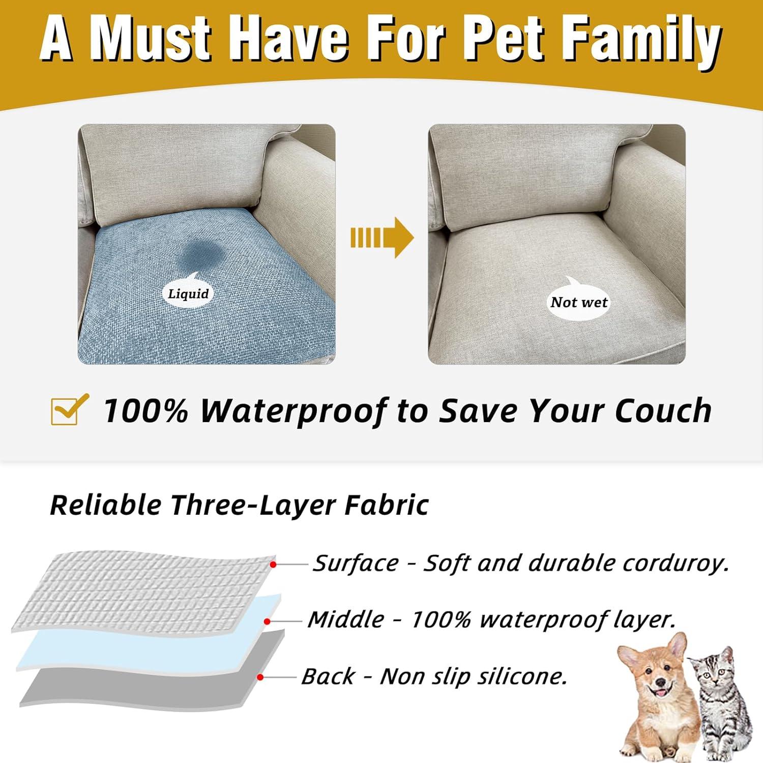 Cubiertas de Brazo de Sofá LovoGemy 61x51cm Impermeables 2 Pcs