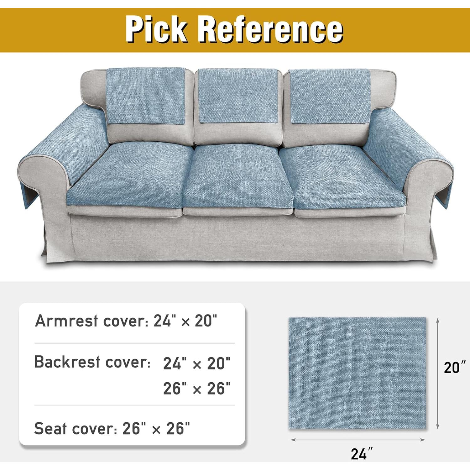 Cubiertas de Brazo de Sofá LovoGemy 61x51cm Impermeables 2 Pcs