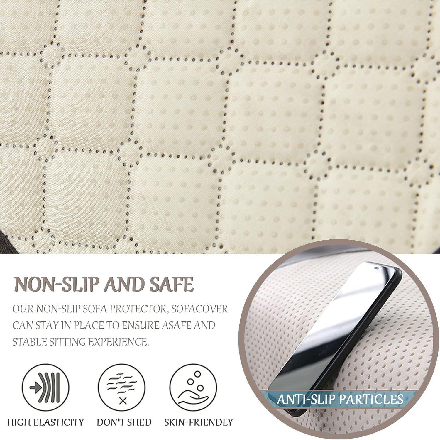 Funda de reposabrazos y reposacabezas NNSMUN Beige 3 plazas