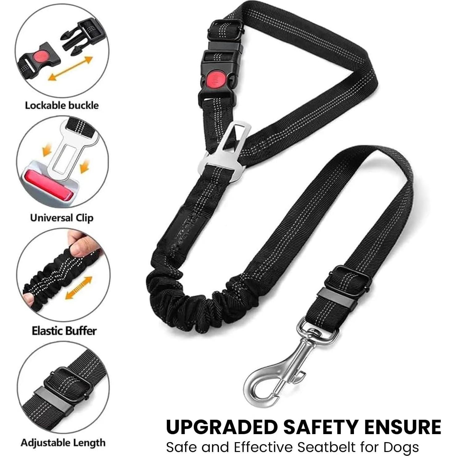 Cinturón de Seguridad para Perros Mejores Suministros Negro