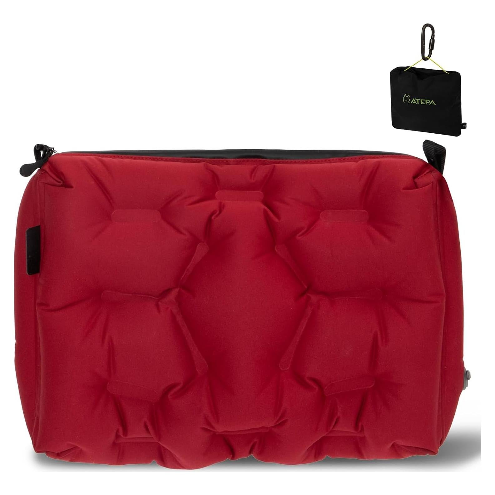 Cojín de Viaje Inflable ATEPA 4 en 1, Almohada y Soporte