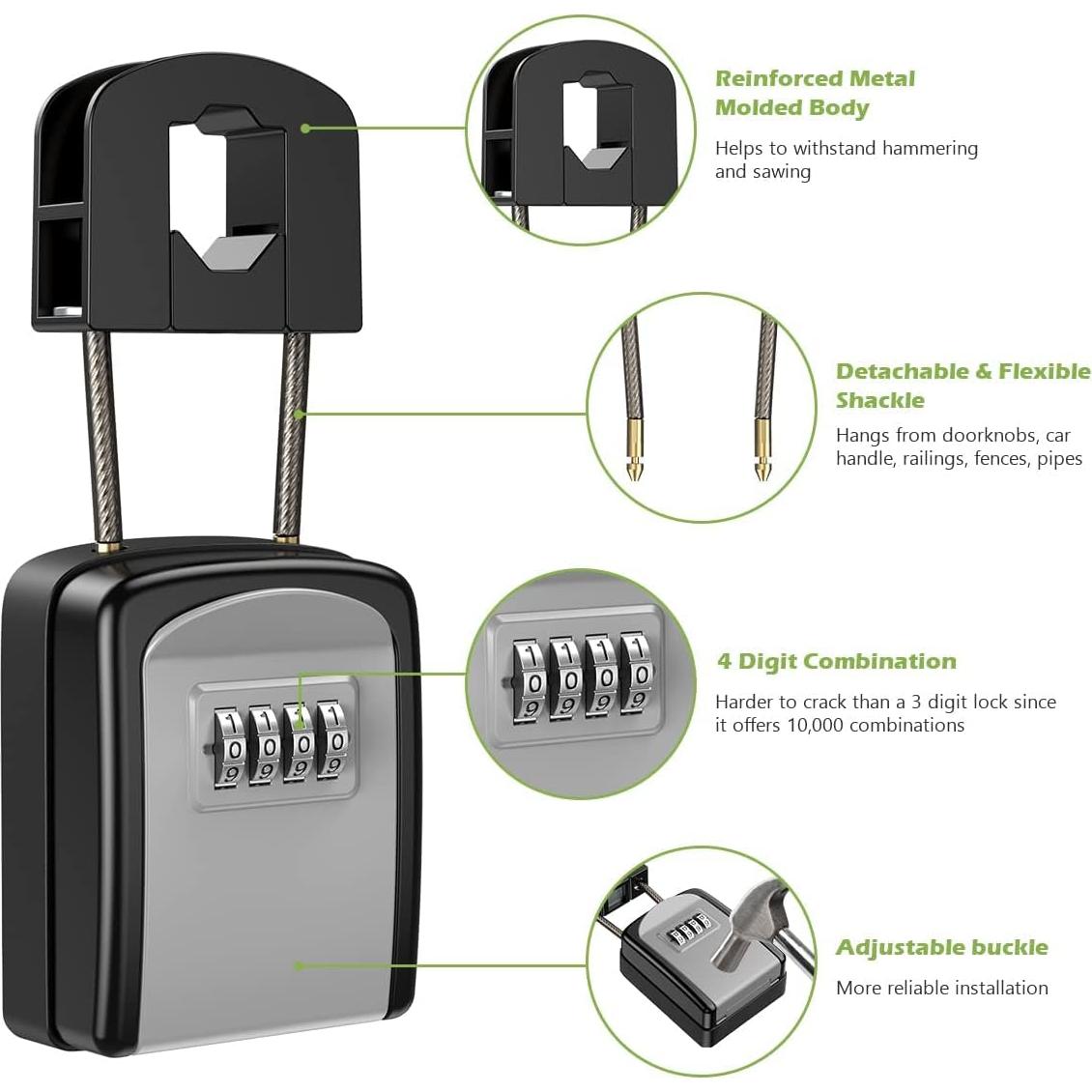 Caja de Seguridad para Llaves KeeKit con Combinación 4 Dígitos
