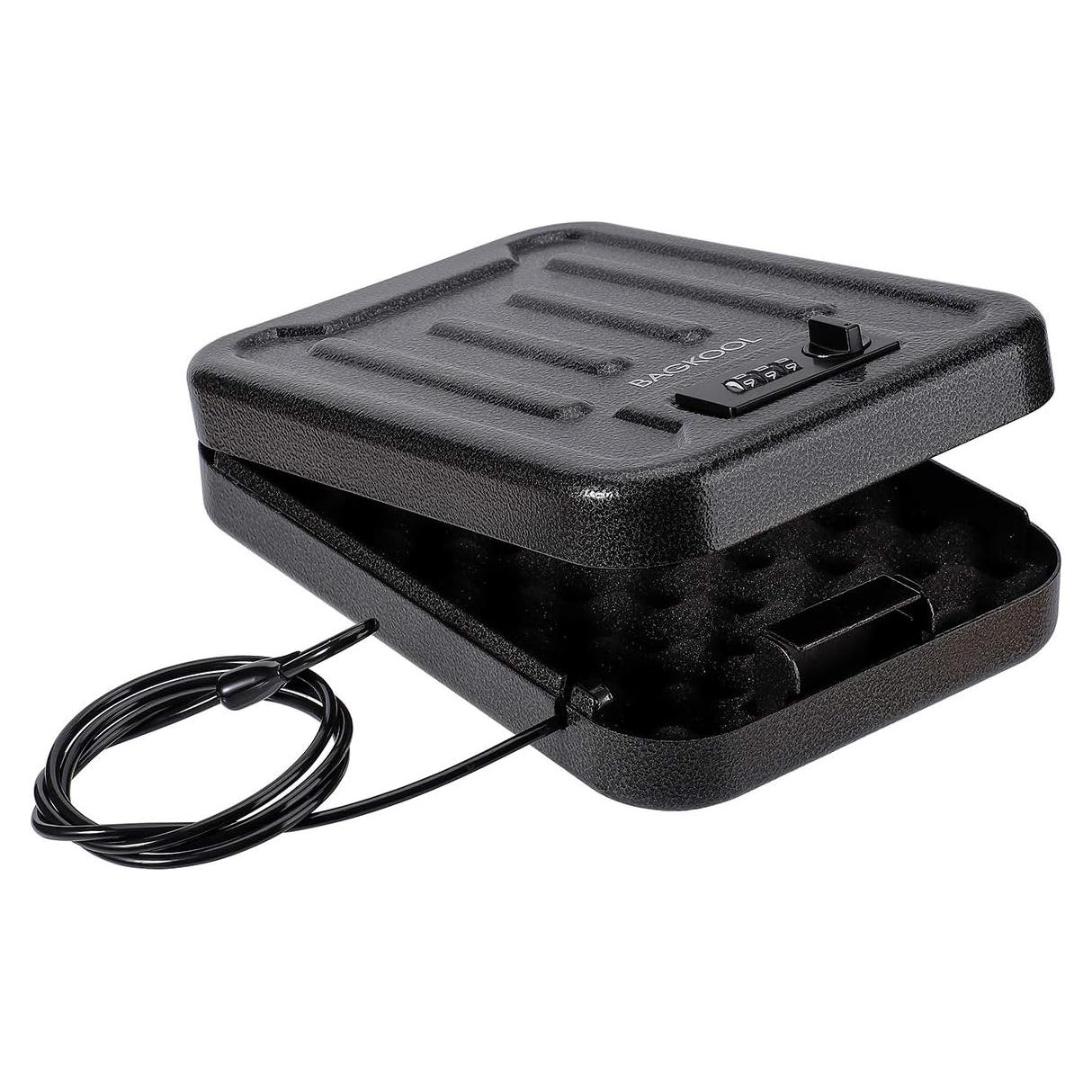 Caja de Seguridad Portátil BAGKOOL con Cerradura de Combinación 3 Dígitos