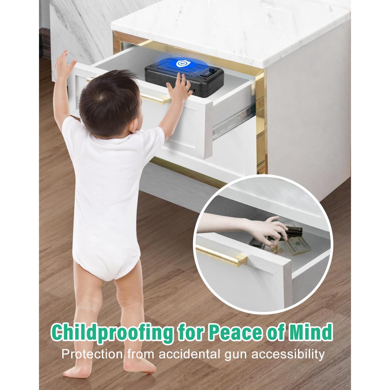 Caja de Seguridad Portátil BAGKOOL con Cerradura de Combinación 3 Dígitos