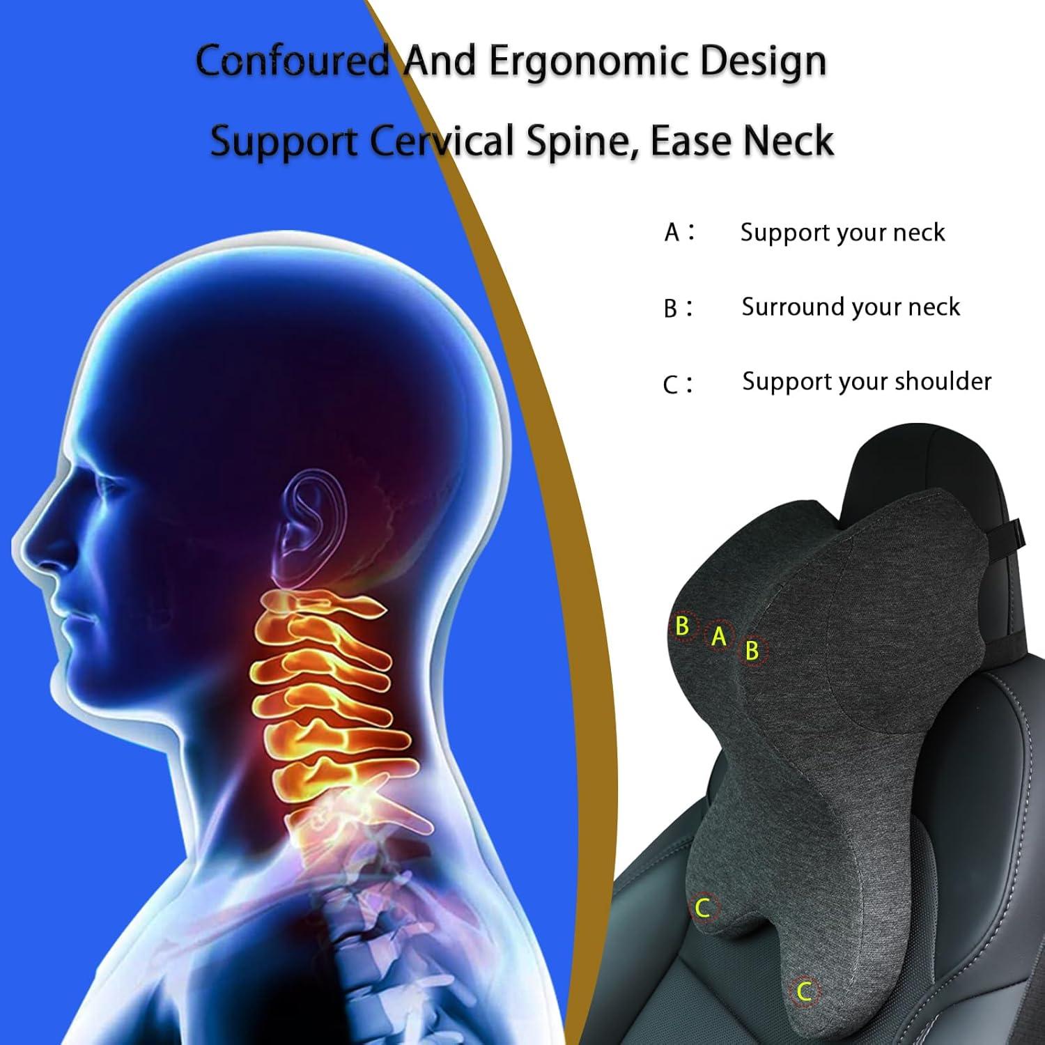 Almohada de Cuello Ergonómica RaoRanDang para Coche y Oficina