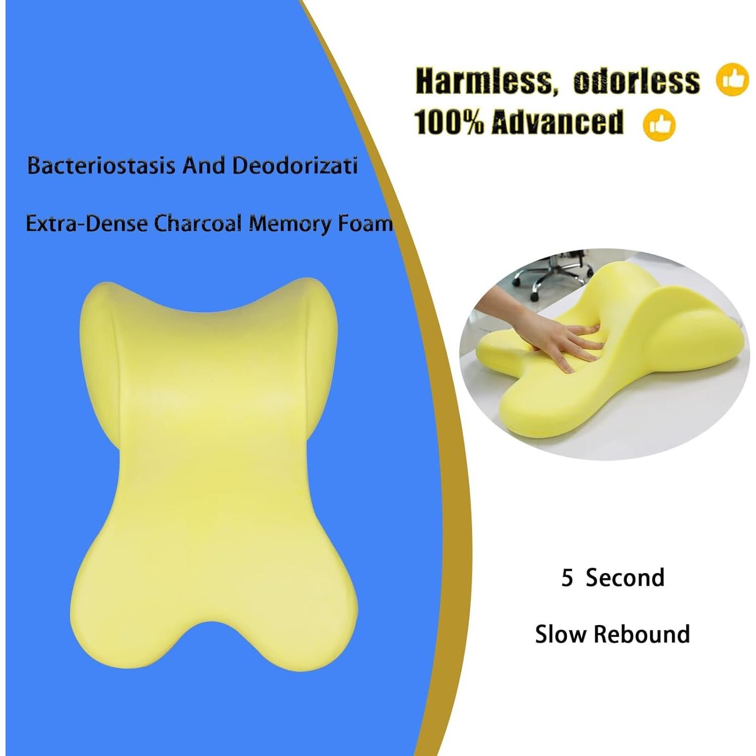 Almohada de Cuello Ergonómica RaoRanDang para Coche y Oficina