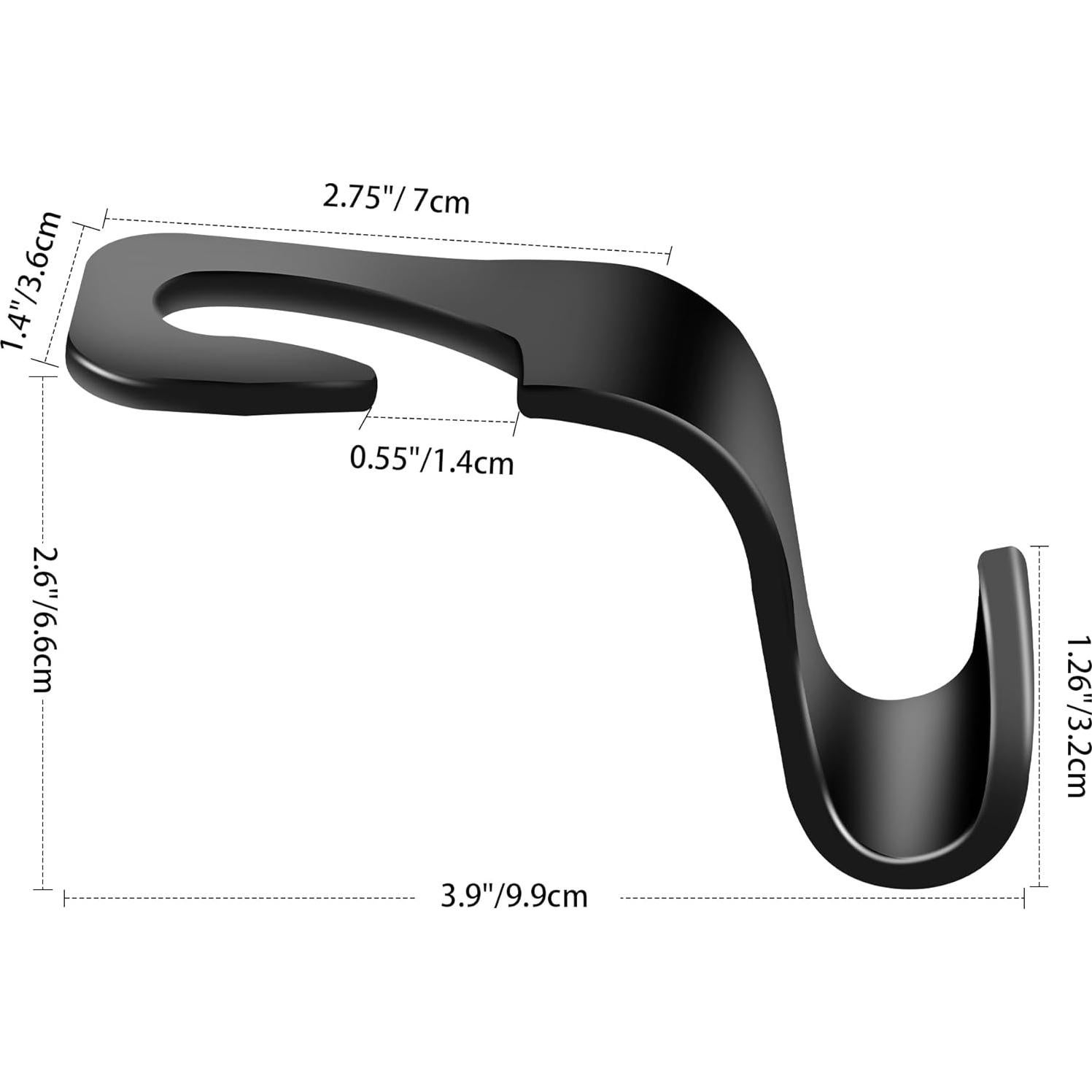 Gancho para reposacabezas de coche DOSAYA - 4 unidades negro