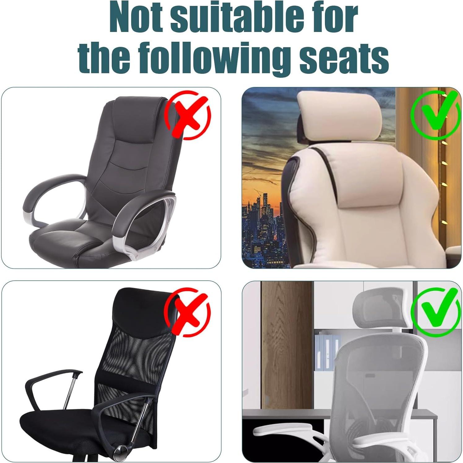 Funda para Reposacabezas de Silla de Oficina KALIONE Negra