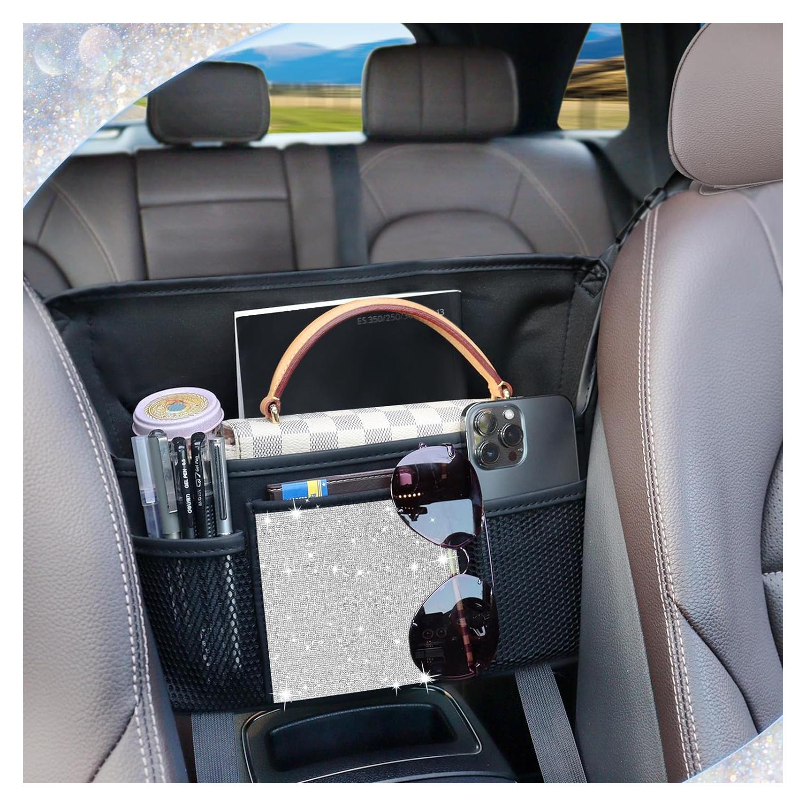 Organizador de Asiento Donpeshe Negro con Diamantes Brillantes