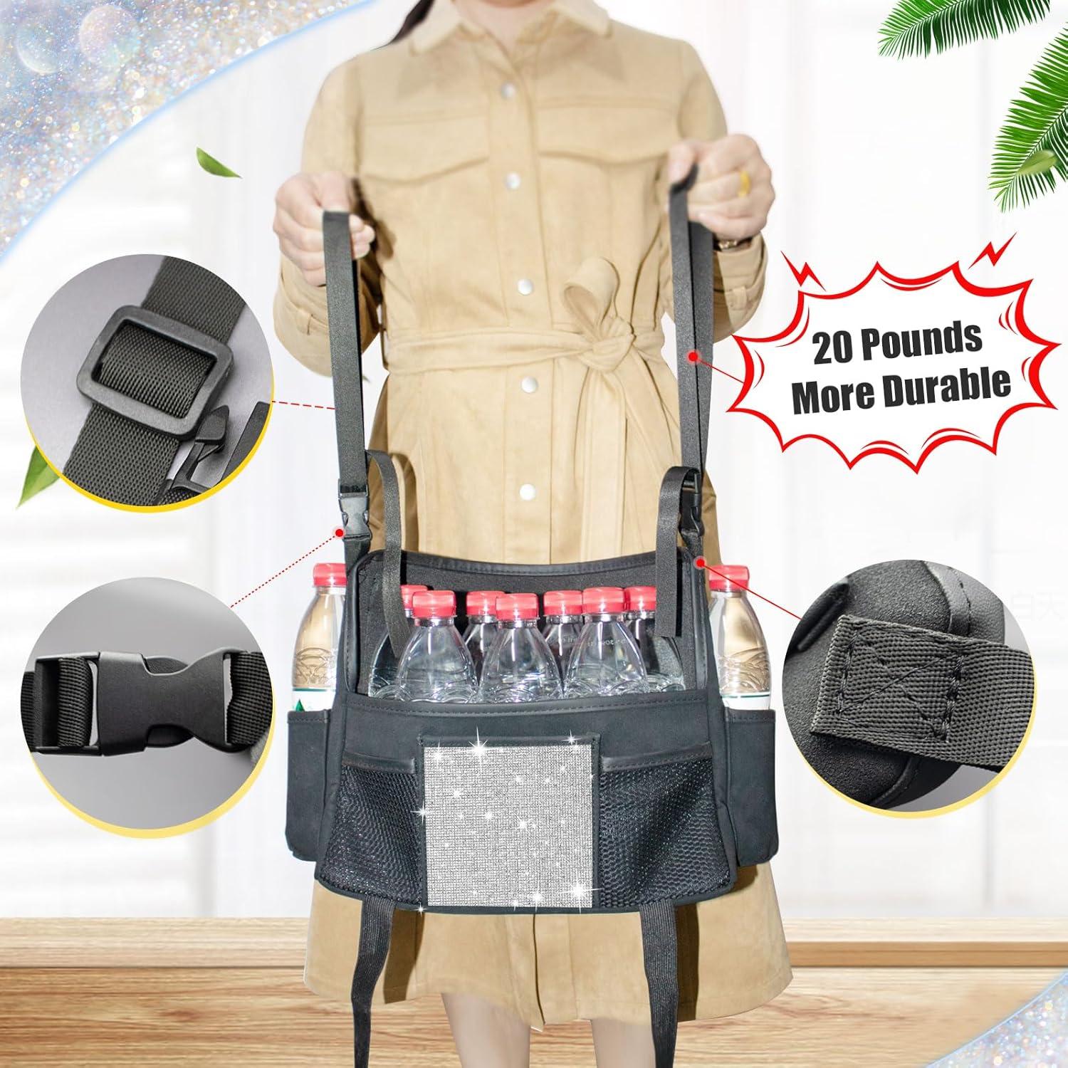 Organizador de Asiento Donpeshe Negro con Diamantes Brillantes