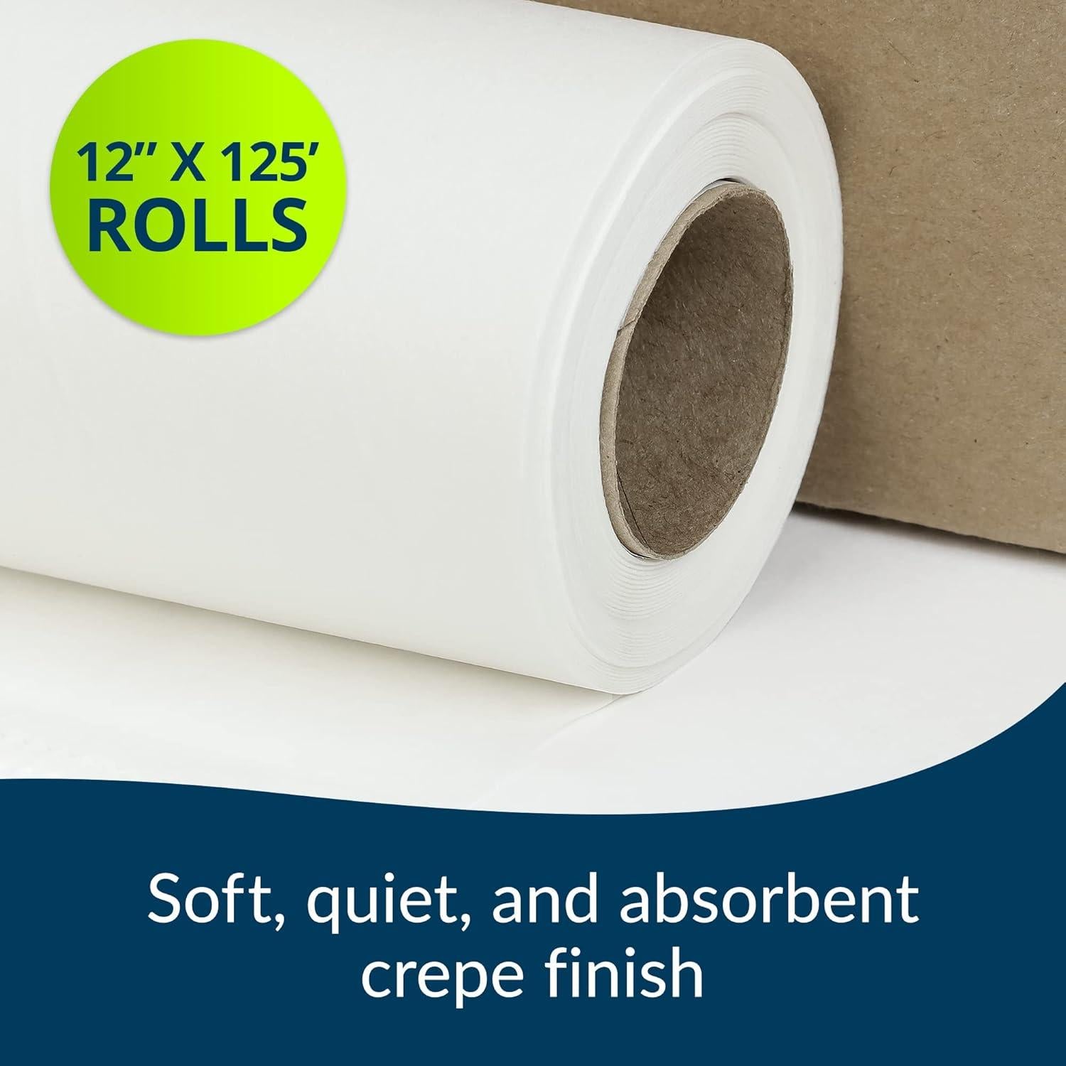 Rollo de Papel Crepé TIDI 612 para Cabecera Quiropráctica 30.48 cm x 38.1 m - Paquete de 12